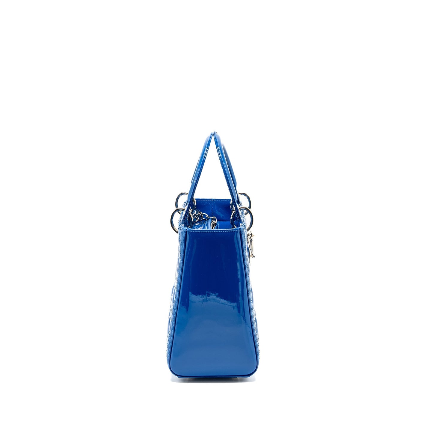 Luxury Dior Medium Lady Luxury Dior Patent Blue SHW