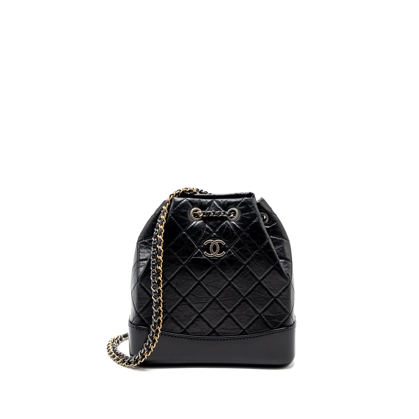 Chanel Small Gabrielle Backpack Aged Calfskin Black Multicolour colour Hardware (Microchip)