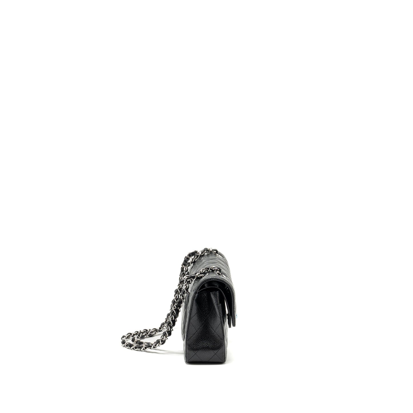 Chanel Small Classic Double Flap Bag Caviar BLACK SHW (Microchip)