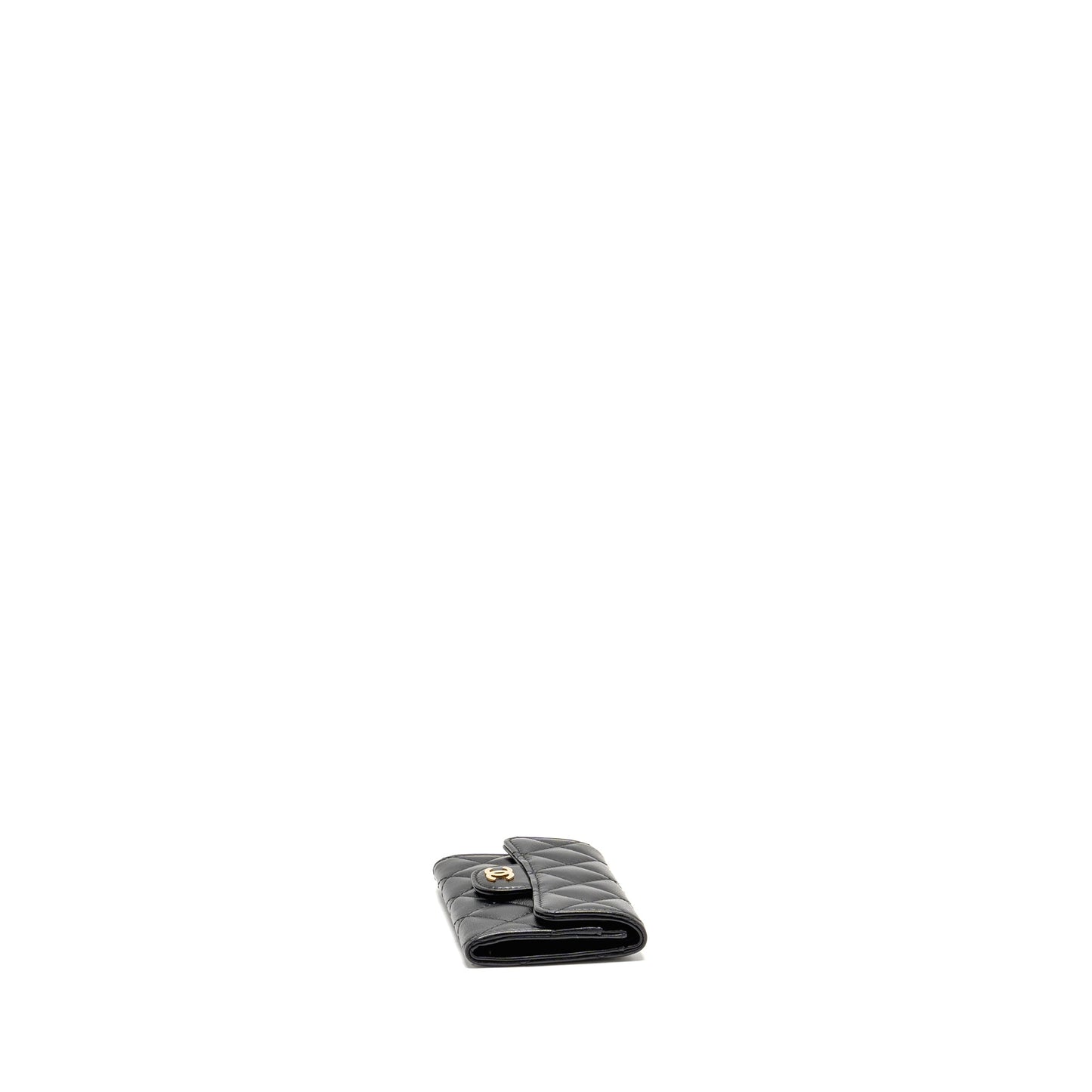 Chanel Classic Flap Card Holder Lambskin Black GHW
