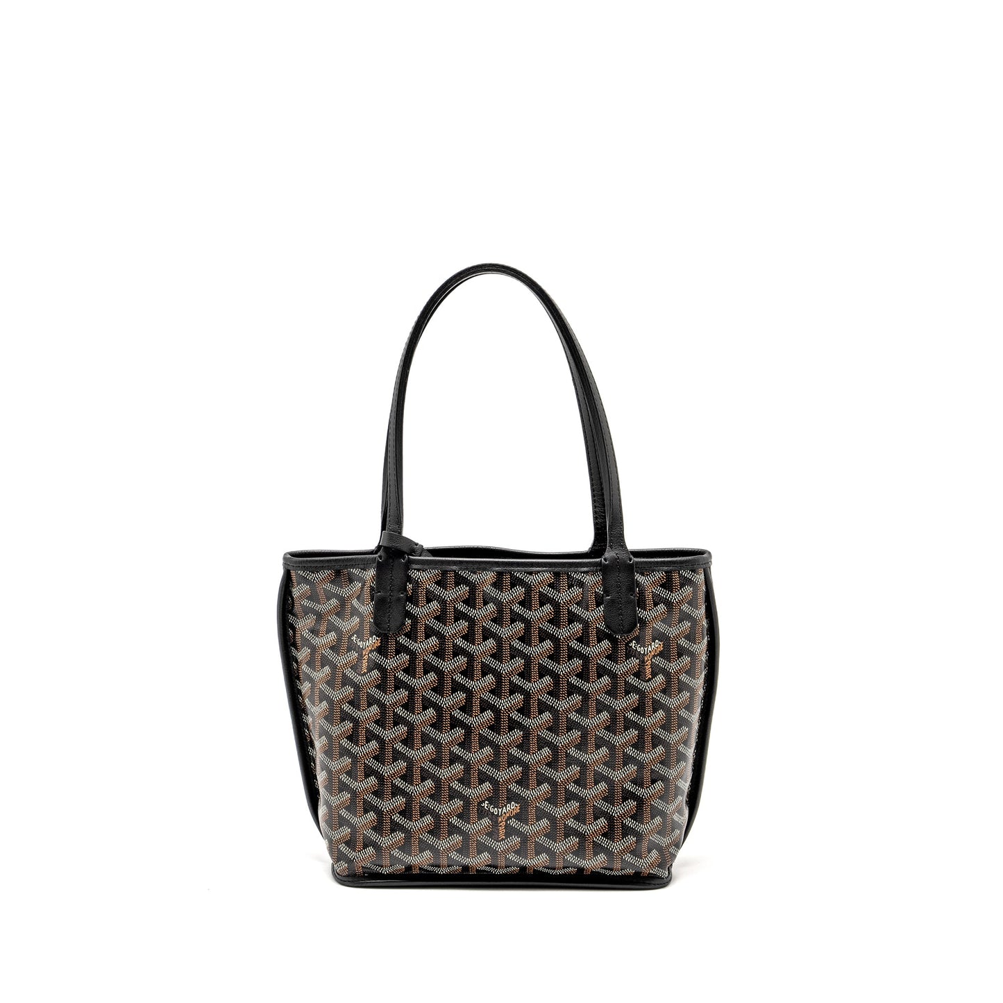 Goyard Mini Anjou Tote Goyardine Canvas / Calfskin Black SHW