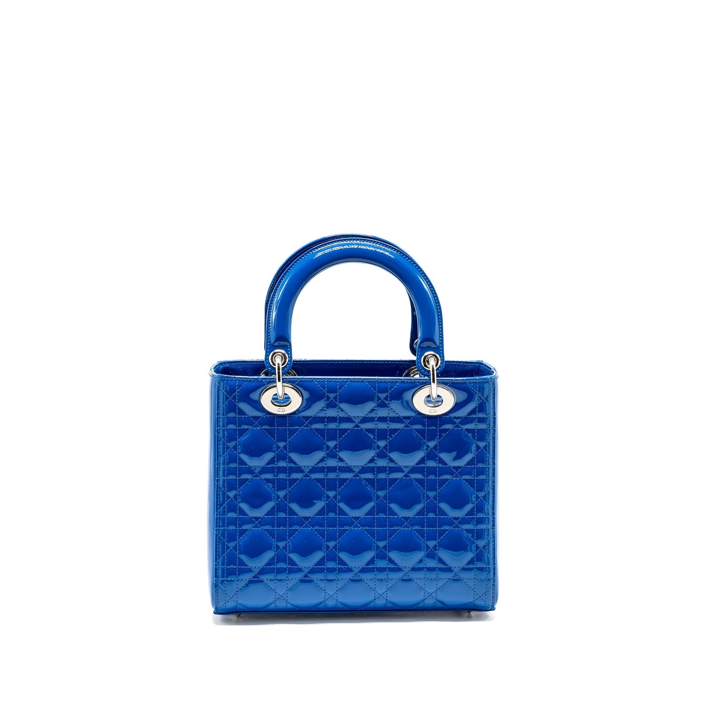 Luxury Dior Medium Lady Luxury Dior Patent Blue SHW