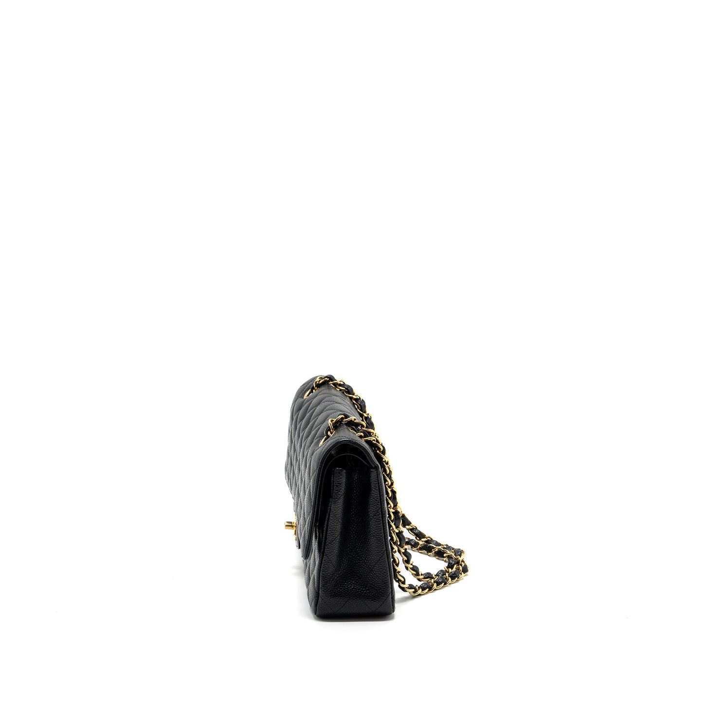 Chanel medium classic double flap bag caviar GHW