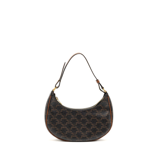 Celine Ava Bag Triomphe Canvas Tan GHW
