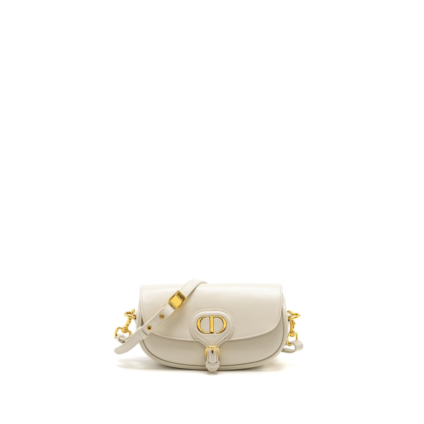 Luxury Dior Bobby East-West Bag Calfskin White GHW