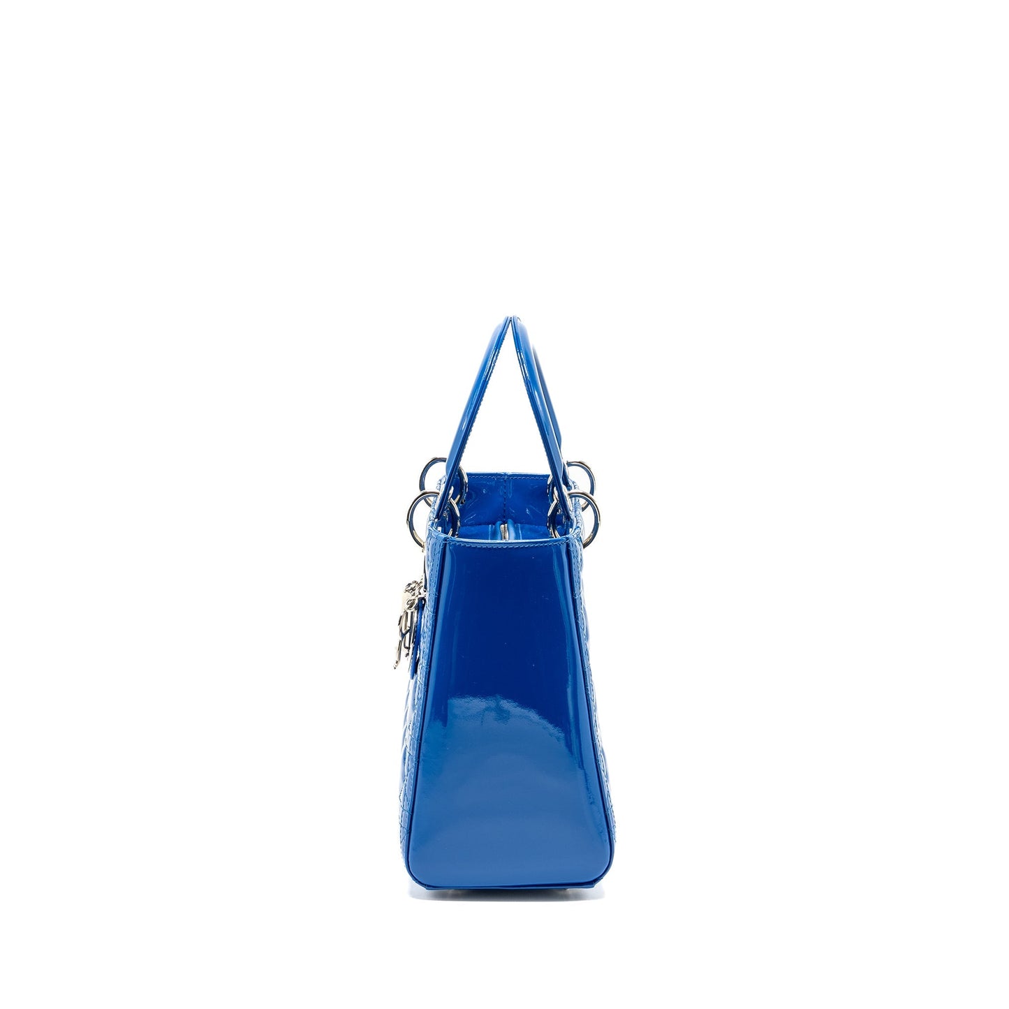 Luxury Dior Medium Lady Luxury Dior Patent Blue SHW