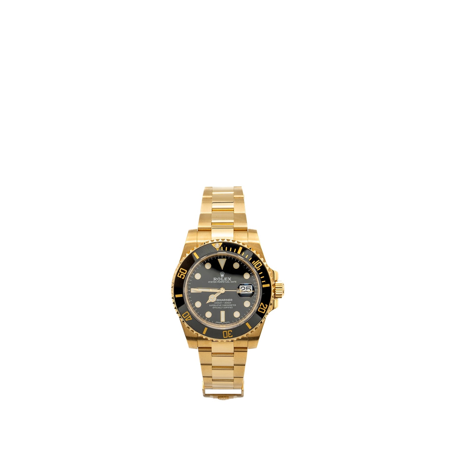 Rolex Submariner date oyster 41mm yellow gold model: M116618LN