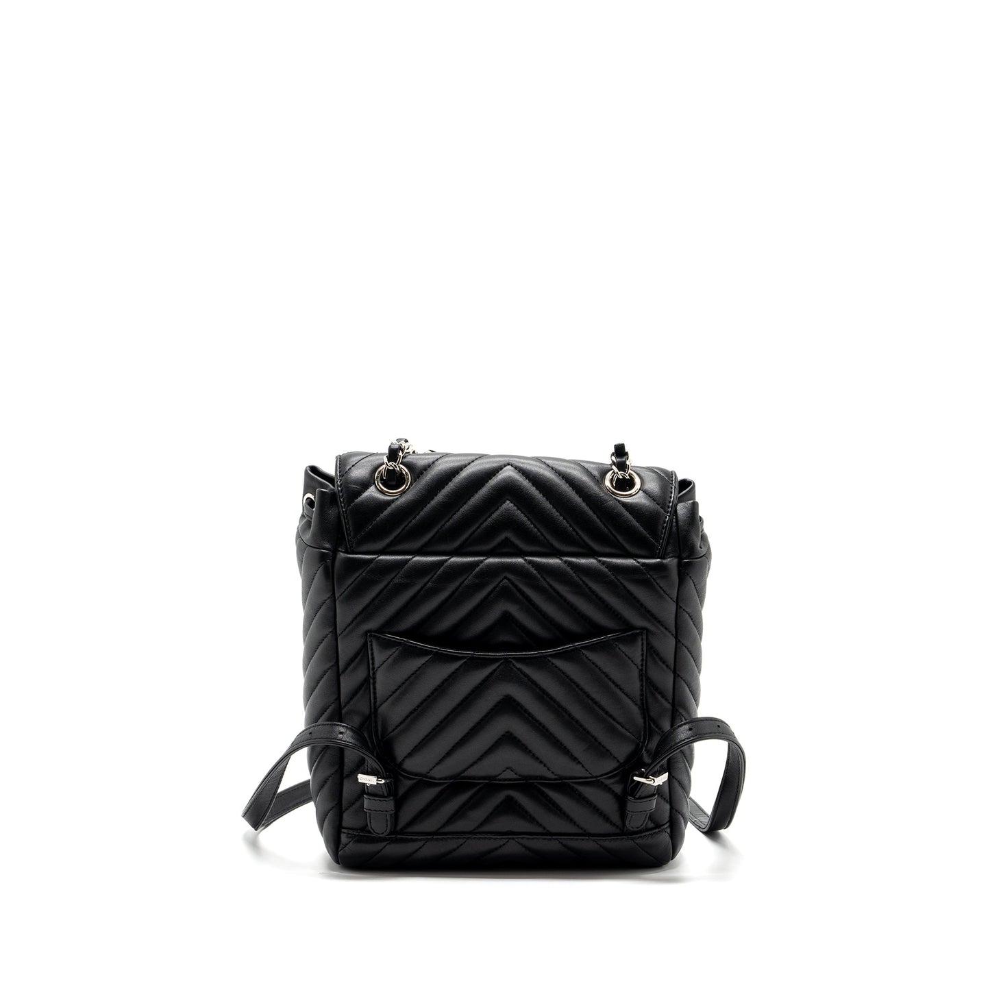 Chanel Small Urban Spirit  Backpack Chevron Calfskin Black SHW