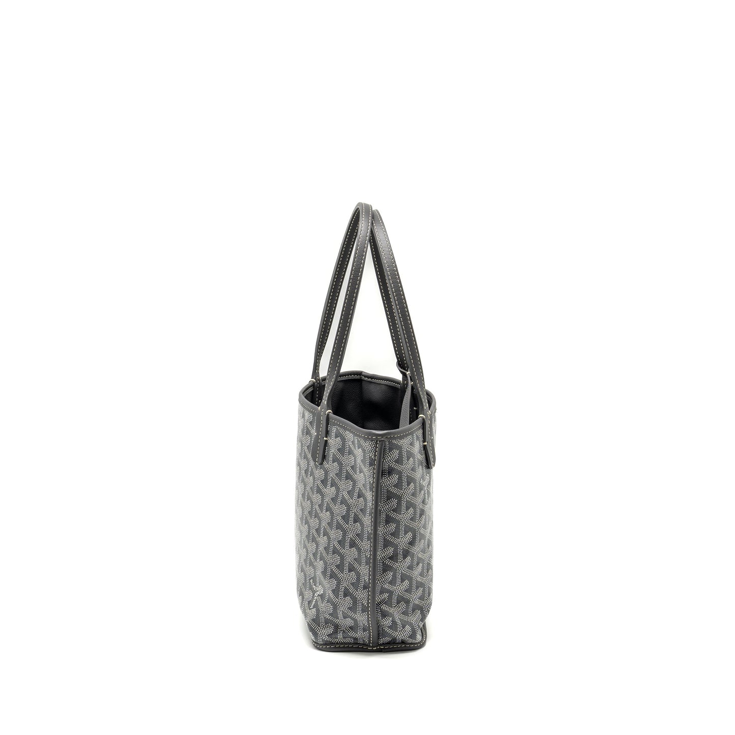 Goyard Mini Anjou Tote Bag Goyardine Canvas/Calfskin Grey SHW