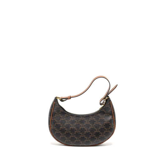 Celine Ava Bag Triomphe Canvas Tan GHW
