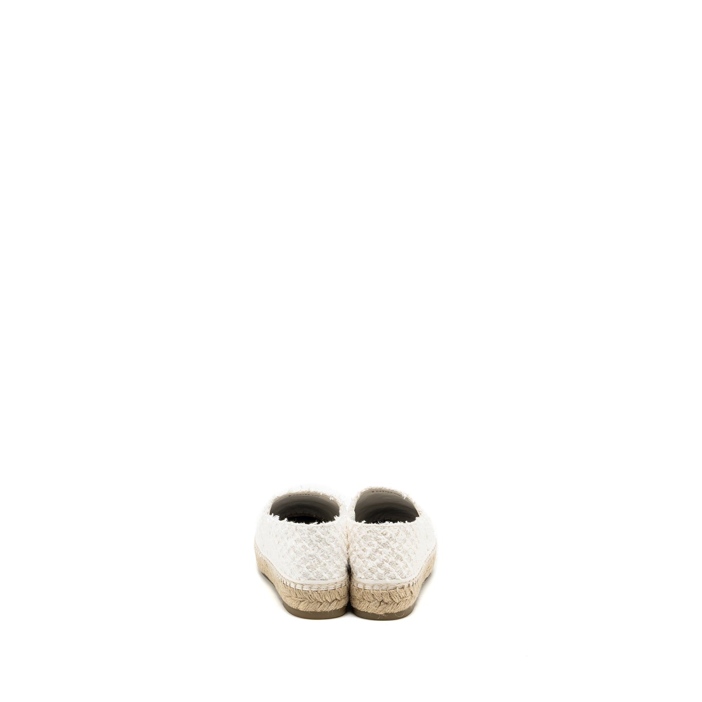 Chanel size 40 espadrilles cotton/tweed white / black