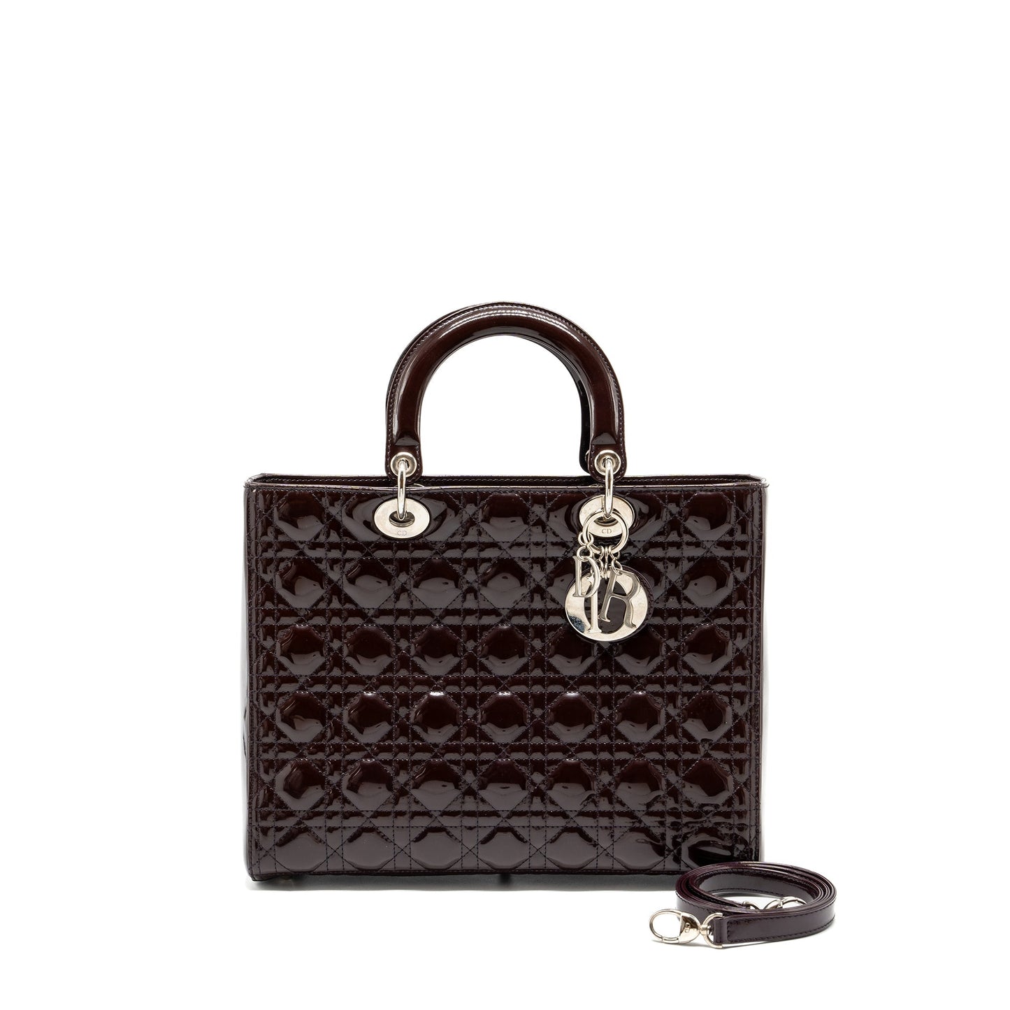 Luxury Dior large lady Luxury Dior patent burgundy SHW