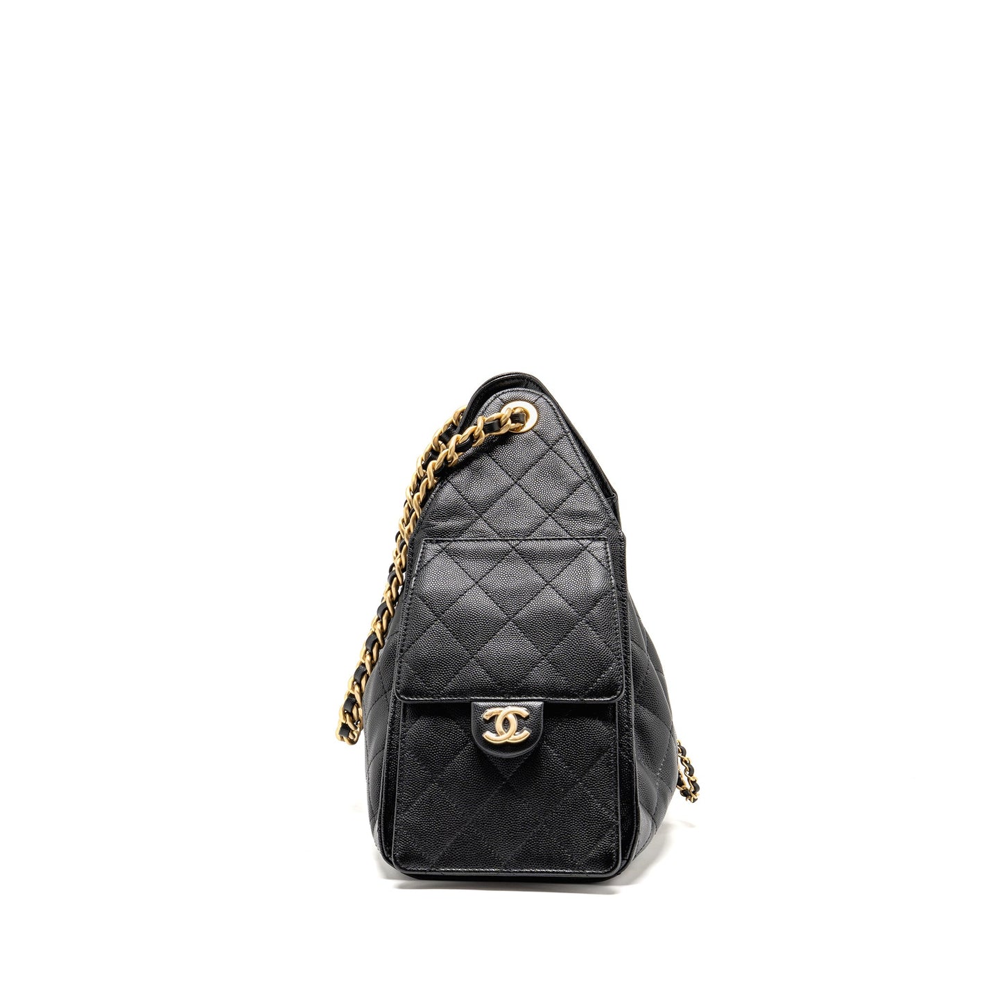 Chanel Small 25 Bag Caviar Black GHW (Microchip)