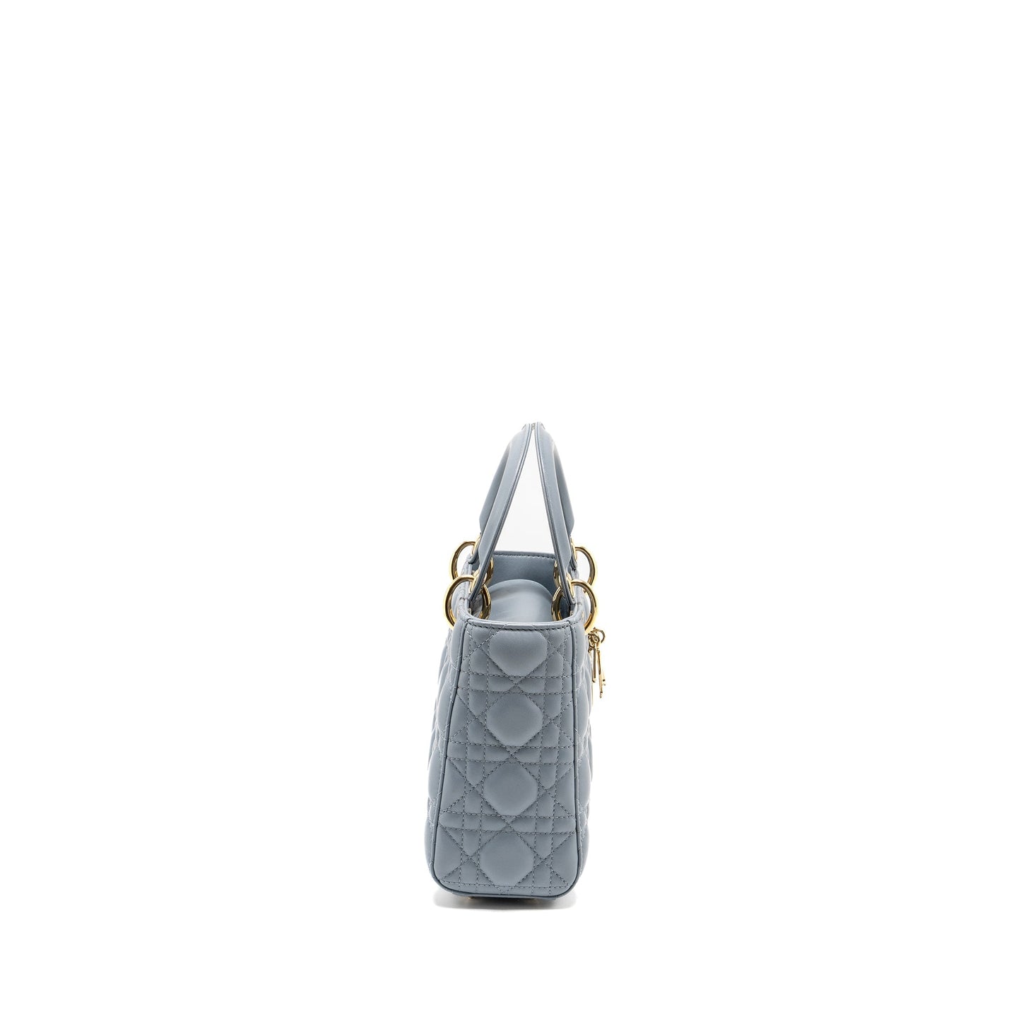 Luxury Dior My ABC Small Lady Luxury Dior Lambskin Blue LGHW
