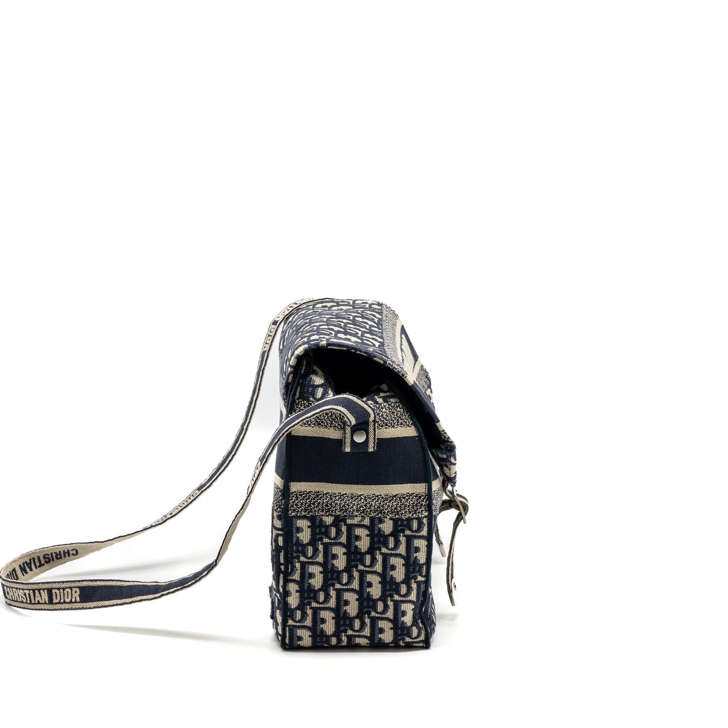 Luxury Dior Luxury Diorcamp messenger bag blue oblique embroidery SHW