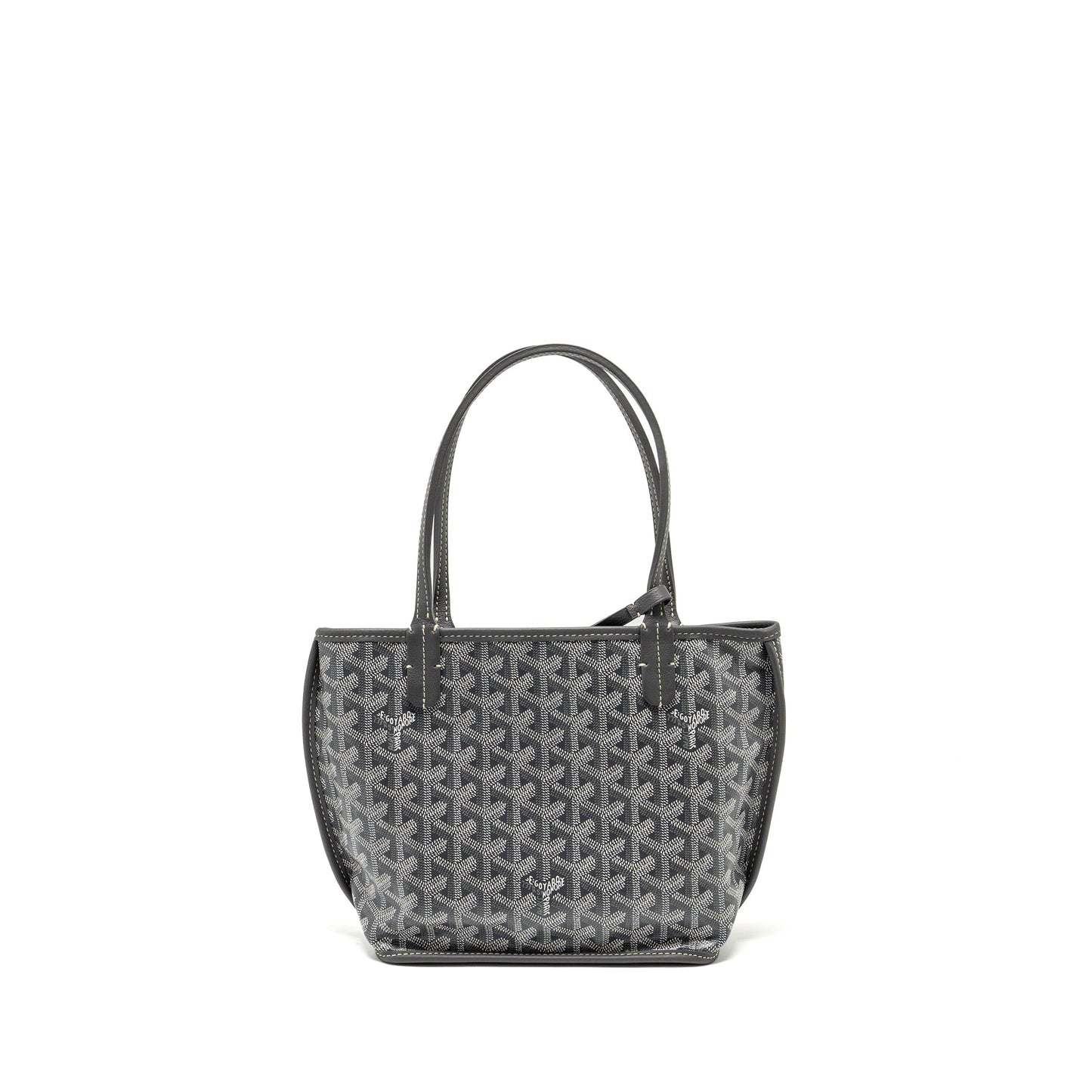 Goyard Mini Anjou Tote Bag Goyardine Canvas/Calfskin Grey SHW