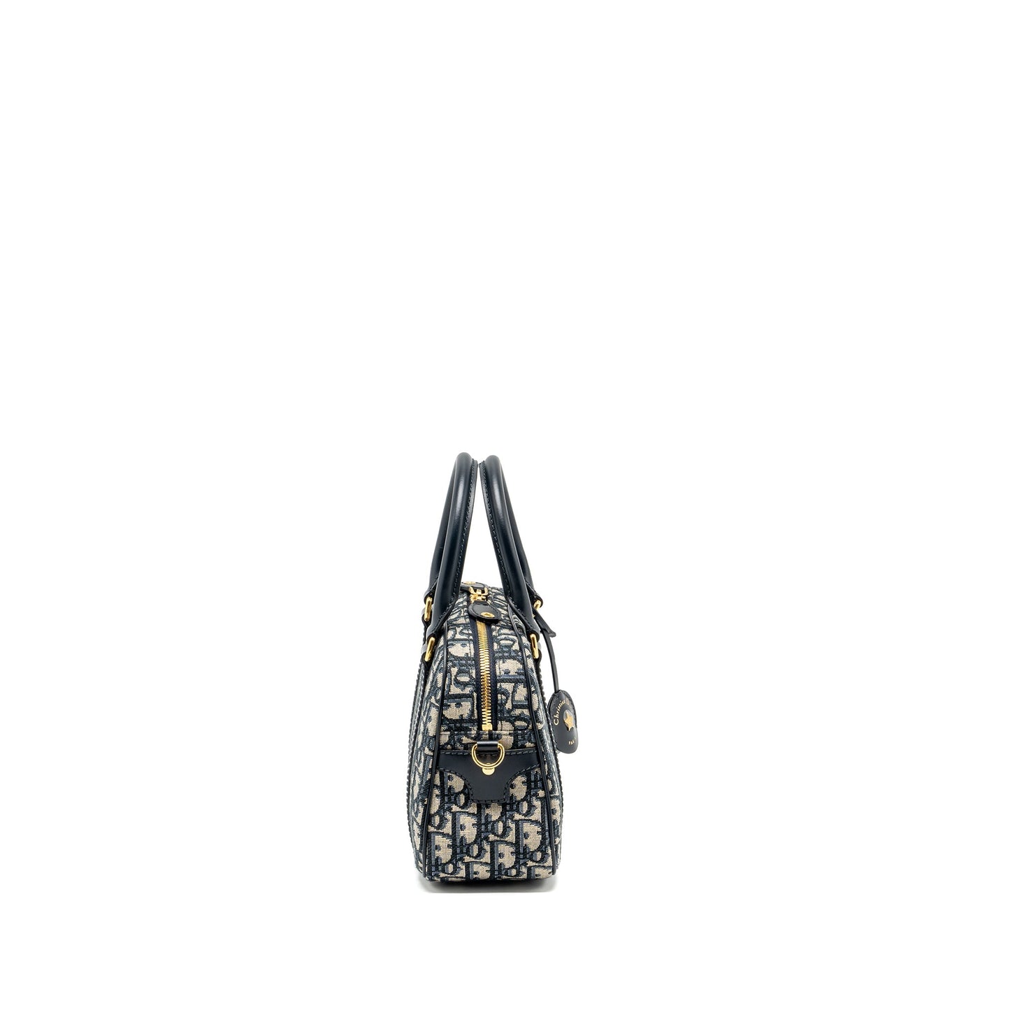 Luxury Dior Medium Bowling bag Luxury Dior oblique canvas blue GHW