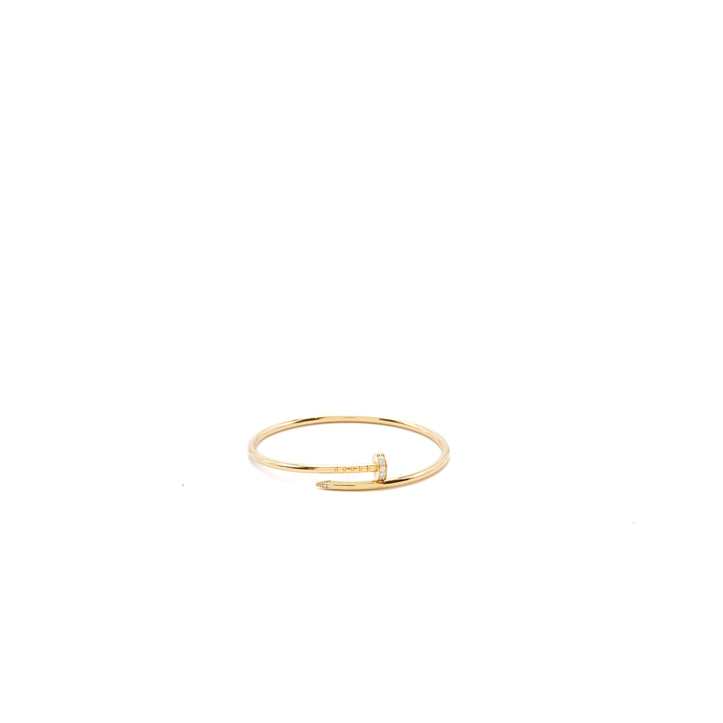 Cartier Size 15 Juste Un Clou Bracelet Small Model Yellow Gold Diamonds