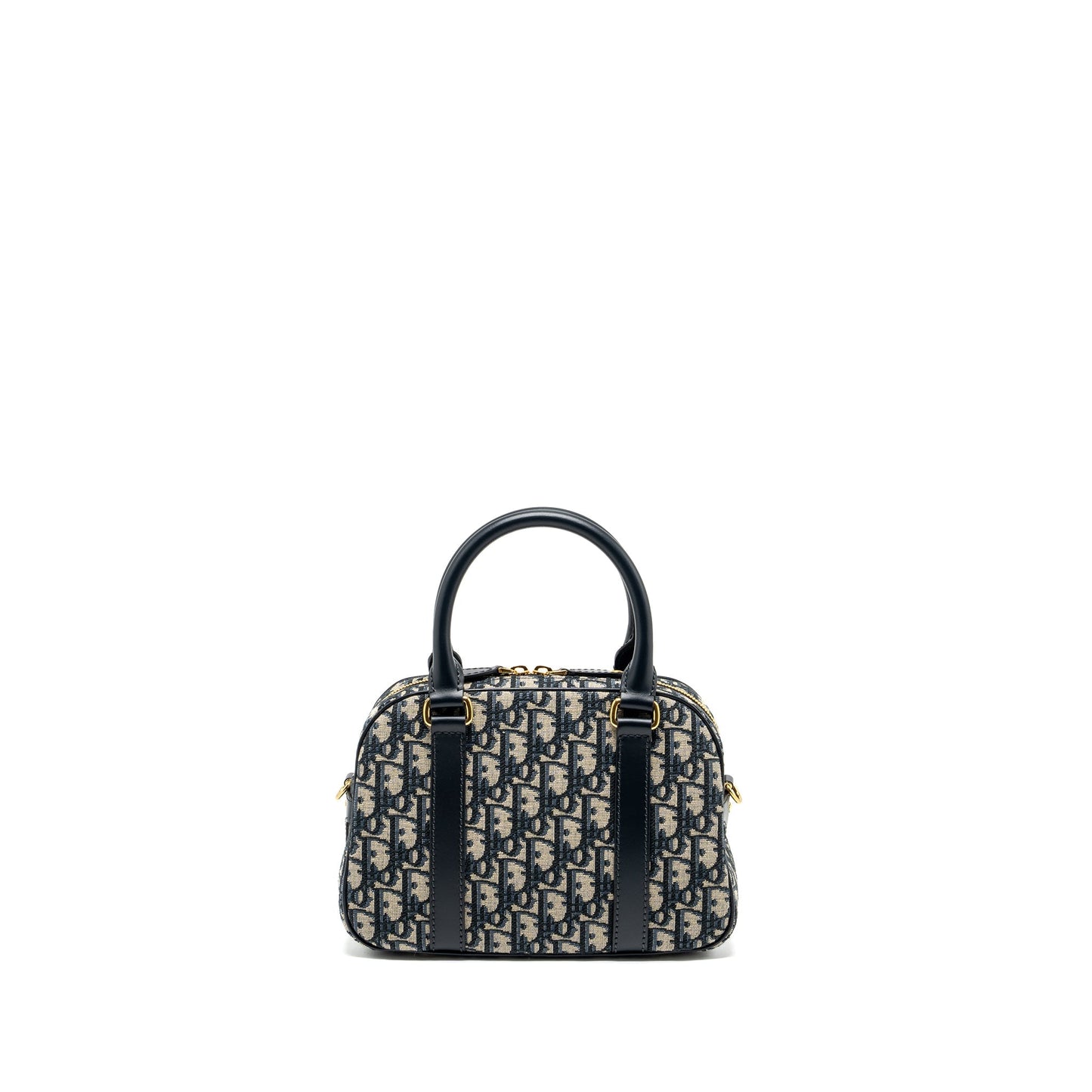 Luxury Dior Medium Bowling bag Luxury Dior oblique canvas blue GHW