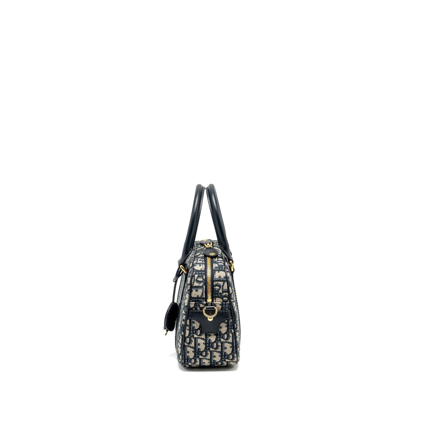 Luxury Dior Medium Bowling bag Luxury Dior oblique canvas blue GHW