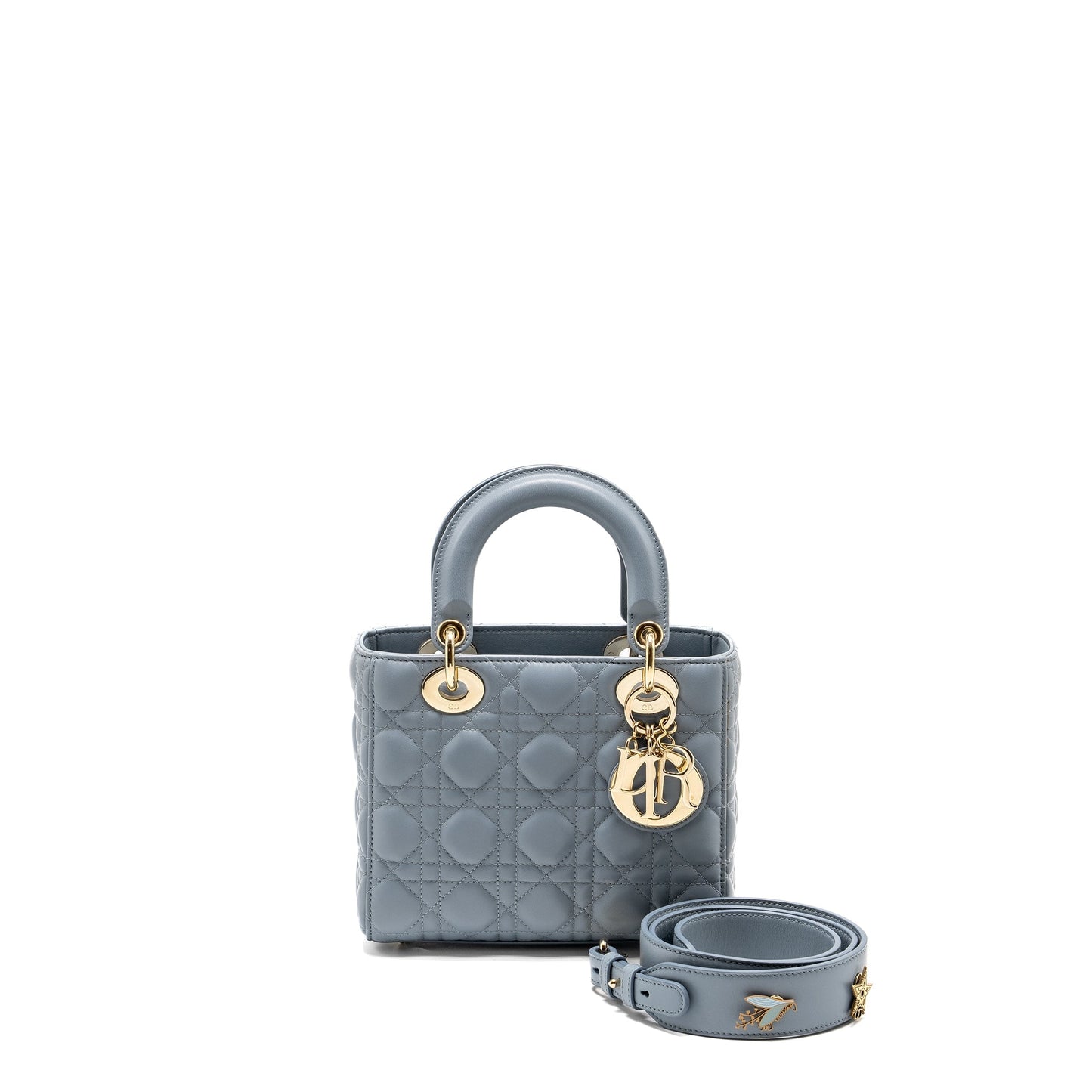 Luxury Dior My ABC Small Lady Luxury Dior Lambskin Blue LGHW
