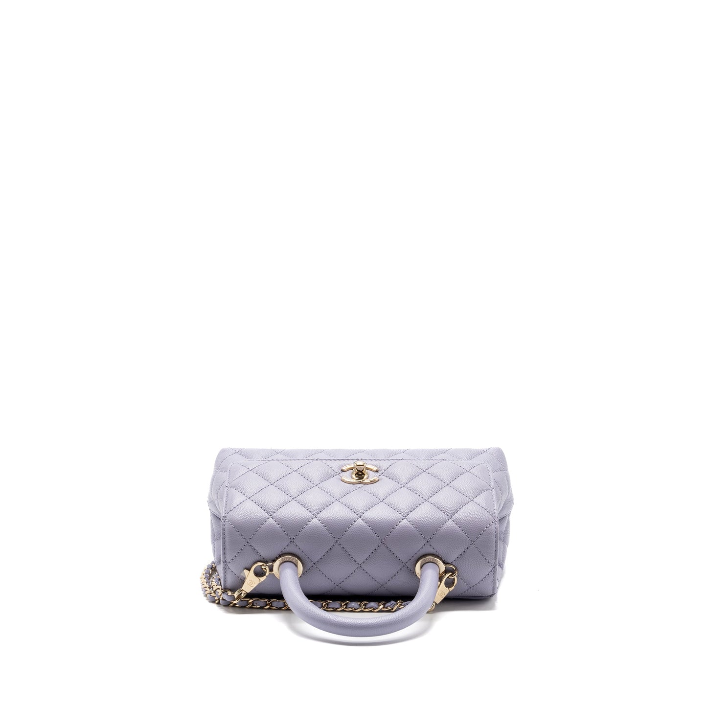 Chanel Small Coco Handle Caviar Light Purple LGHW (Microchip)