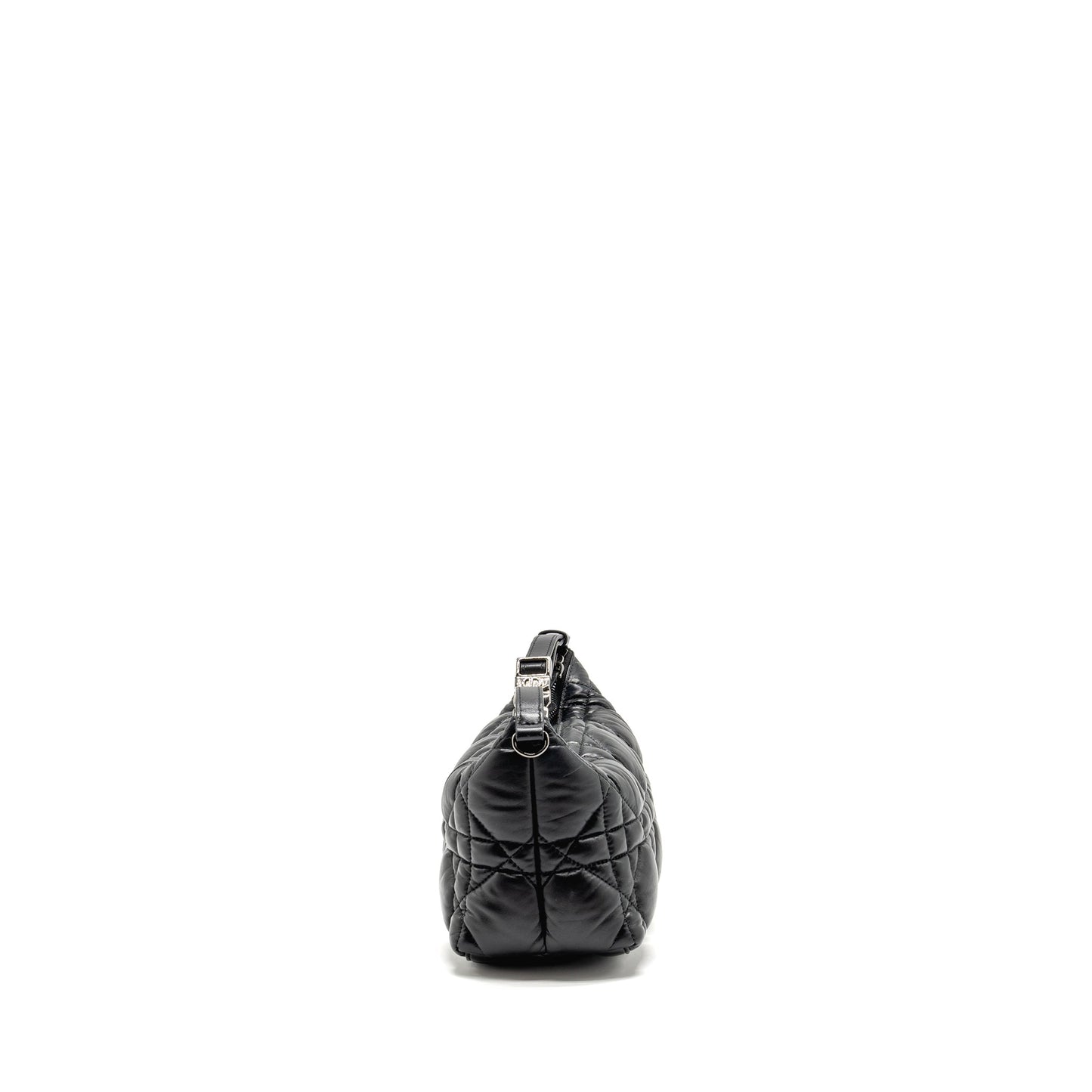 Dior Medium Diortravel Nomad Pouch Macrocannage Calfskin Black SHW