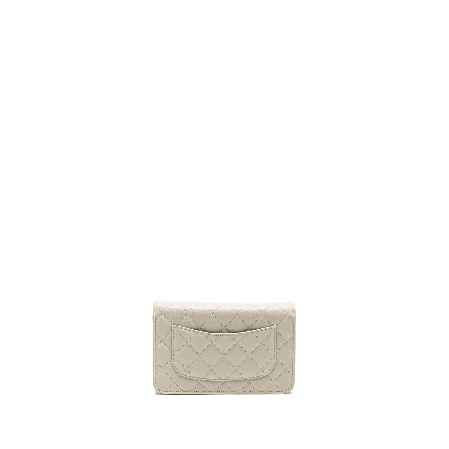 Chanel Classic Wallet on Chain Caviar Creamy White LGHW(microchip)