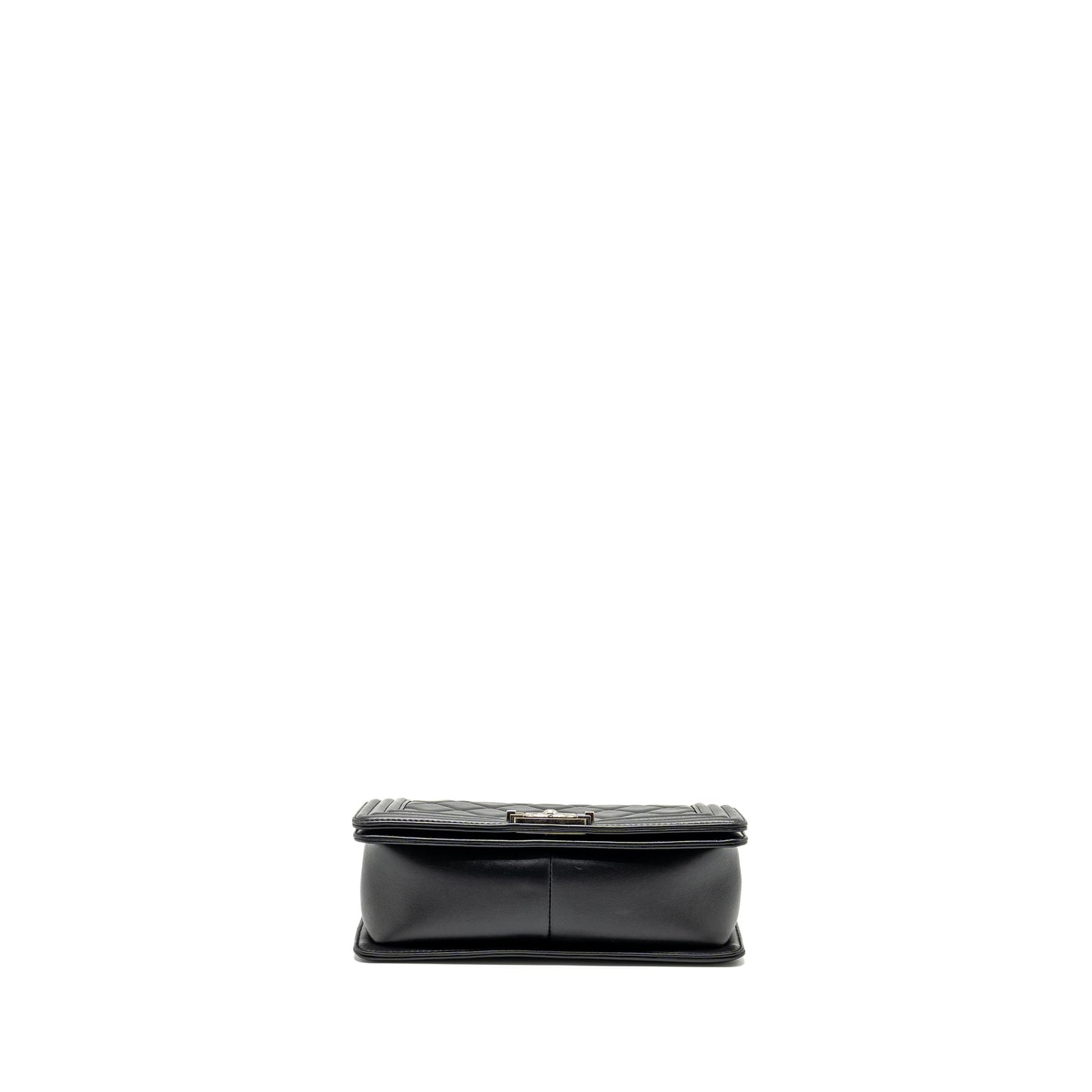 Chanel Medium Boy Bag Calfskin Black Ruthenium Hardware