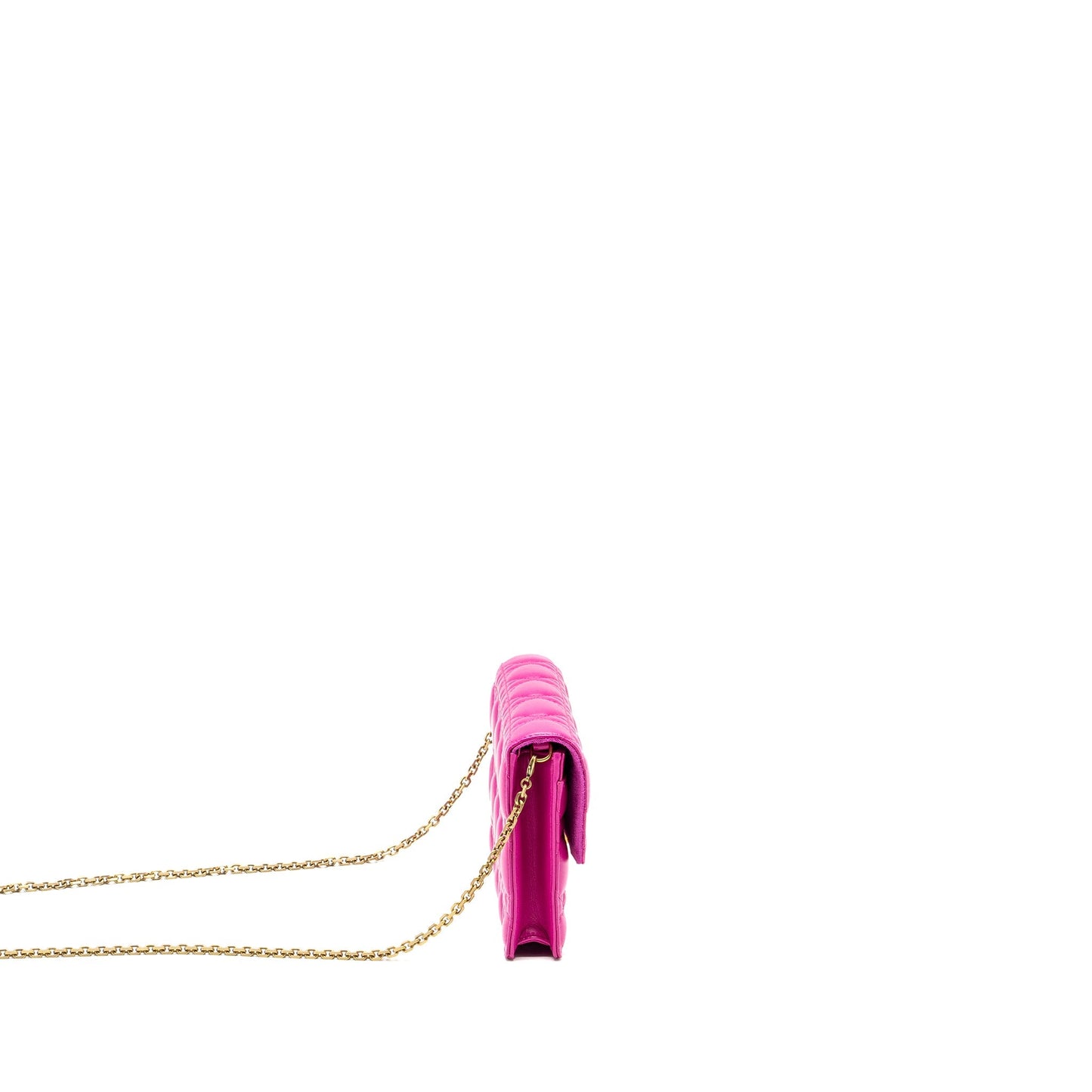 Luxury Dior Luxury Dioraddict Wallet On Chain Lambskin Pink GHW