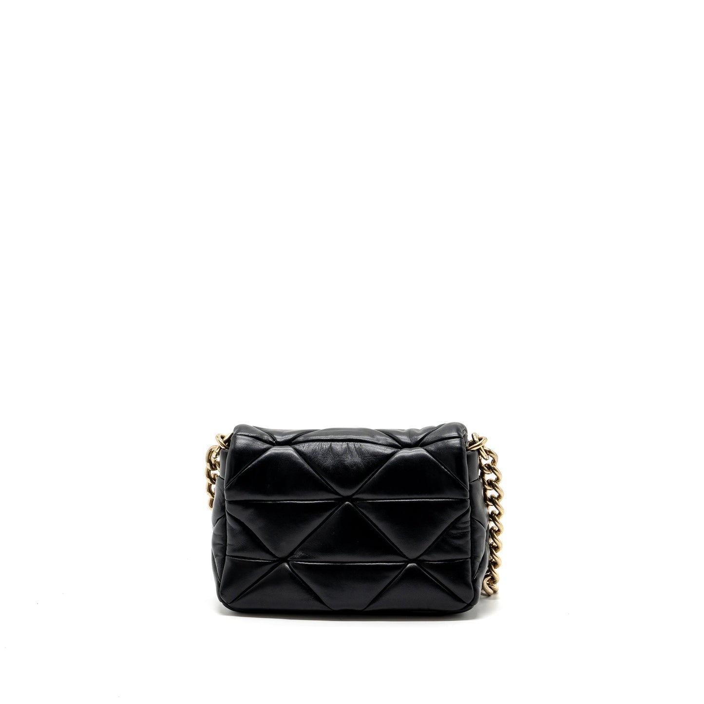 Prada Pattina in Pelle Nappa Patch Black GHW