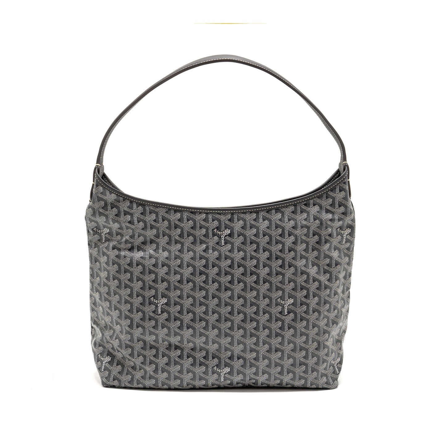 GoyardBoheme Hobo Bag Goyardine Canvas/Calfskin Gris SHW