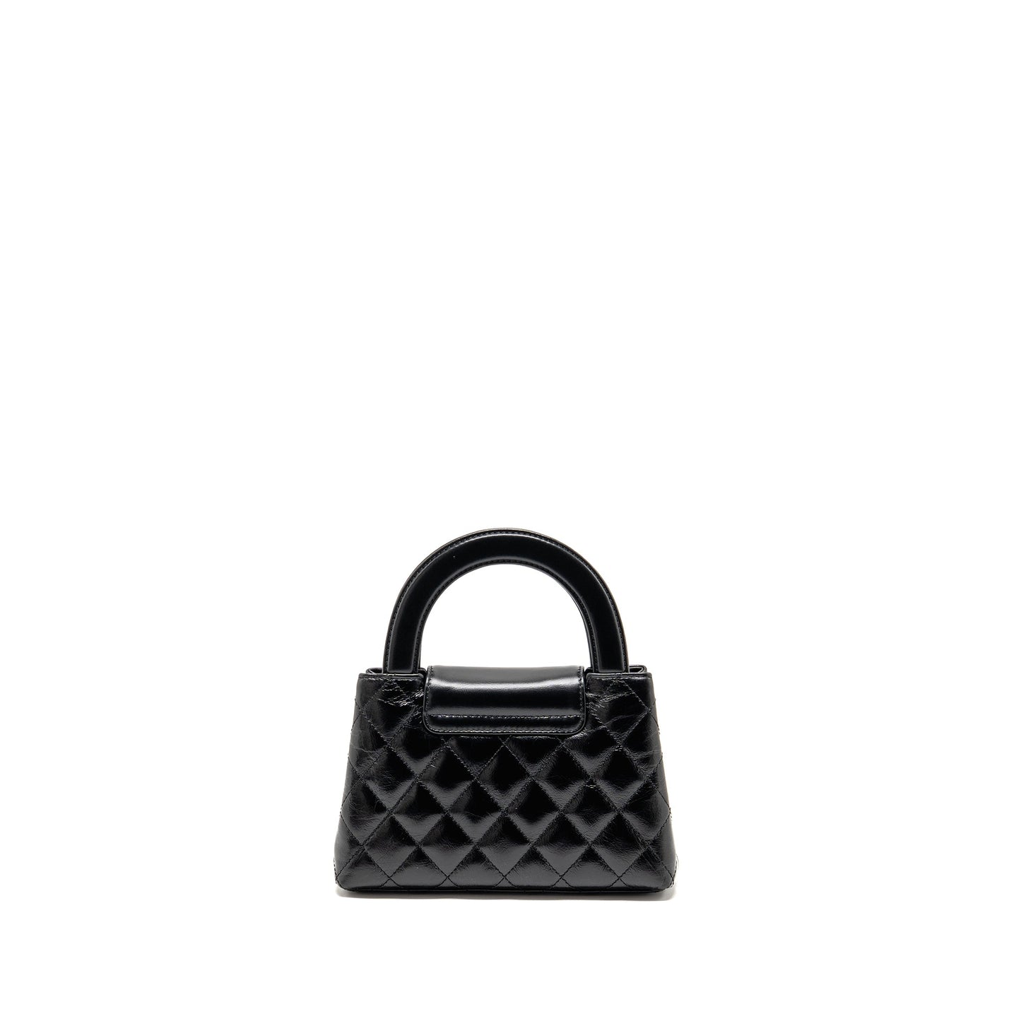 Chanel mini kelly shopping tote bag calfskin black GHW (Microchip)