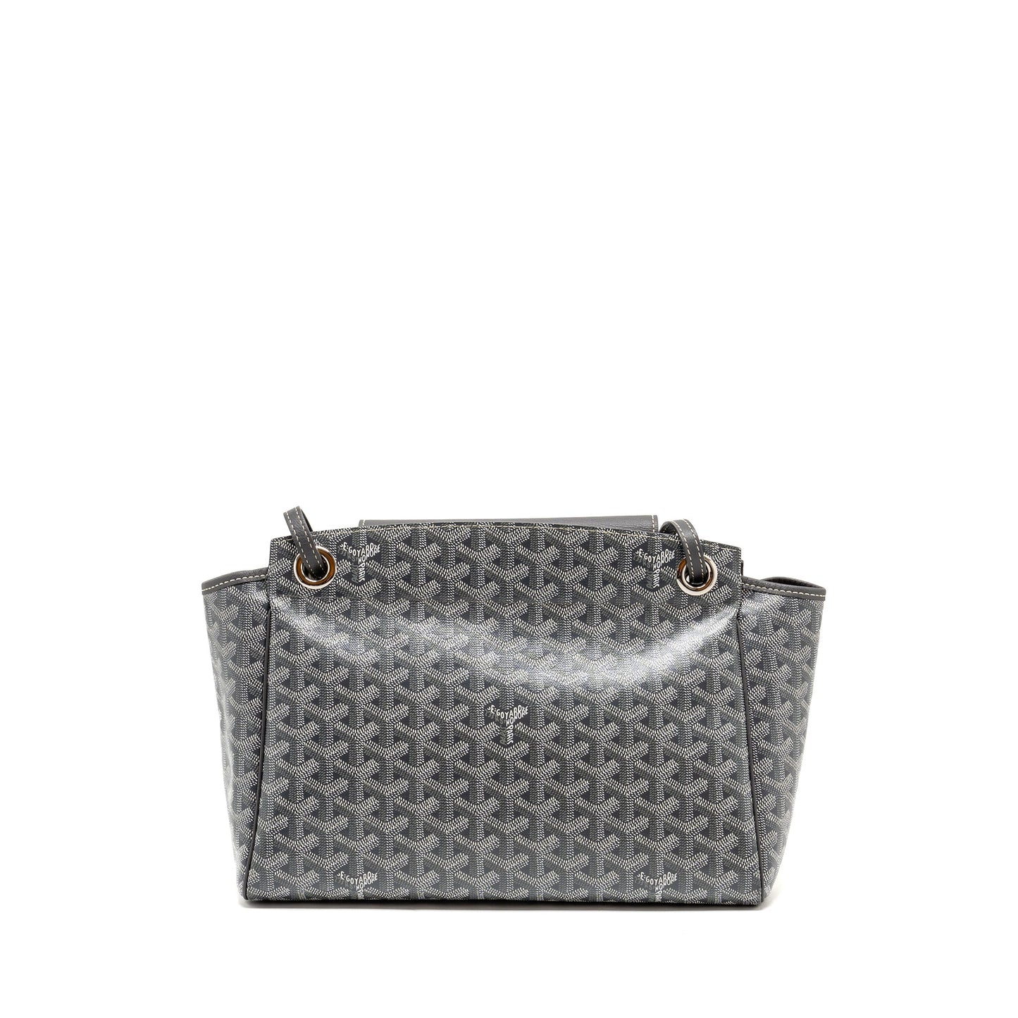 Goyard Rouette Souple PM Bag Goyardline Canvas / Calfskin Grey SHW