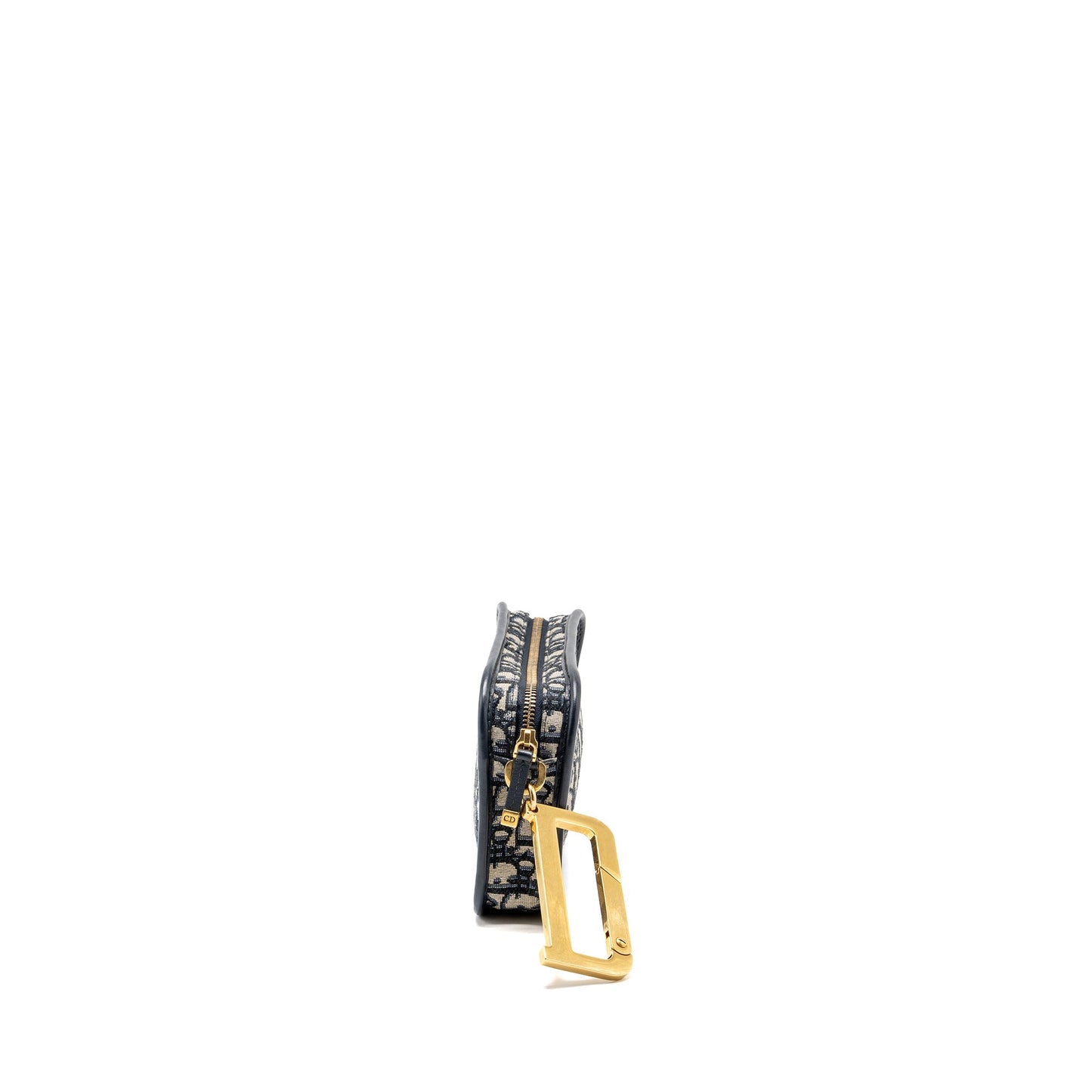 Luxury Dior Luxury Diorquake Pouch with Luxury Dior Shoulder Wide Strap Oblique Canvas Blue GHW (Sell in a set)