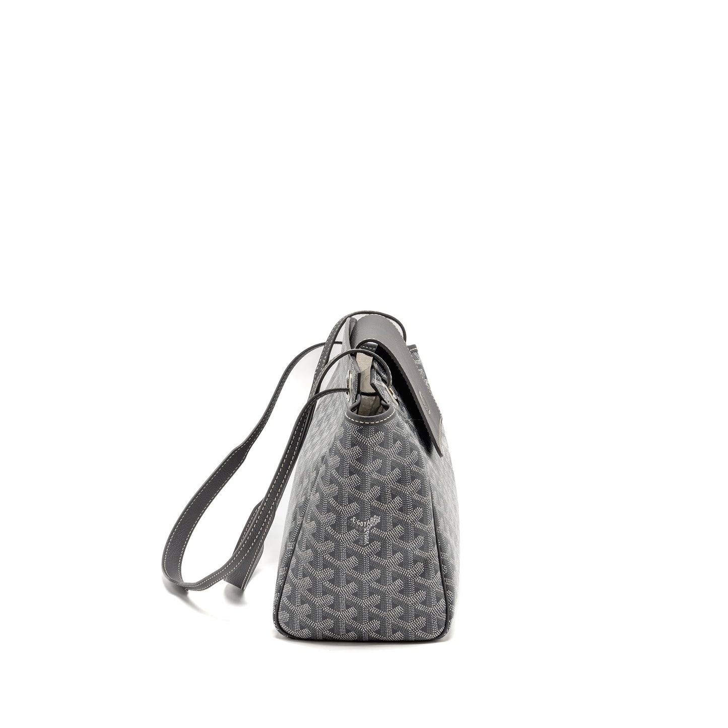 Goyard Rouette Souple PM Bag Goyardline Canvas / Calfskin Grey SHW