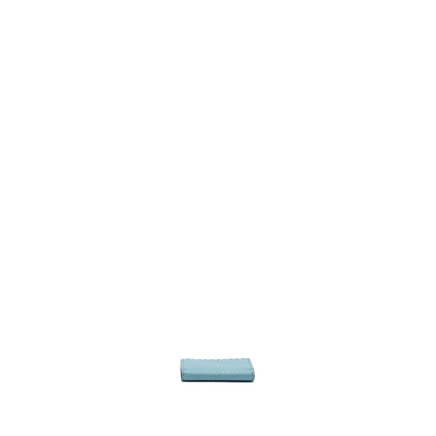 Fendi Selleria Card Holder Calfskin Ocean Blue/Cream SHW