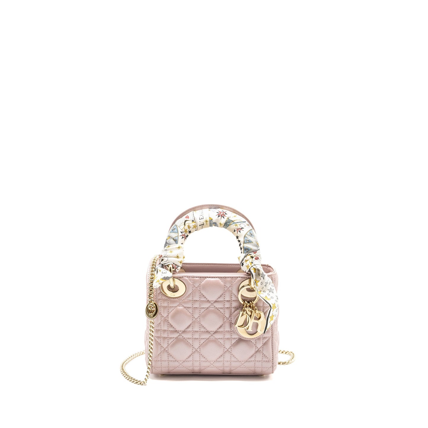 Luxury Dior Mini Lady Luxury Dior Lambskin Lotus Pink LGHW