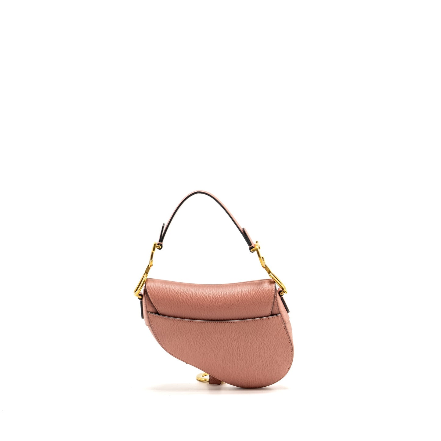 Luxury Dior Mini Saddle Bag Grained Calfskin Pink GHW