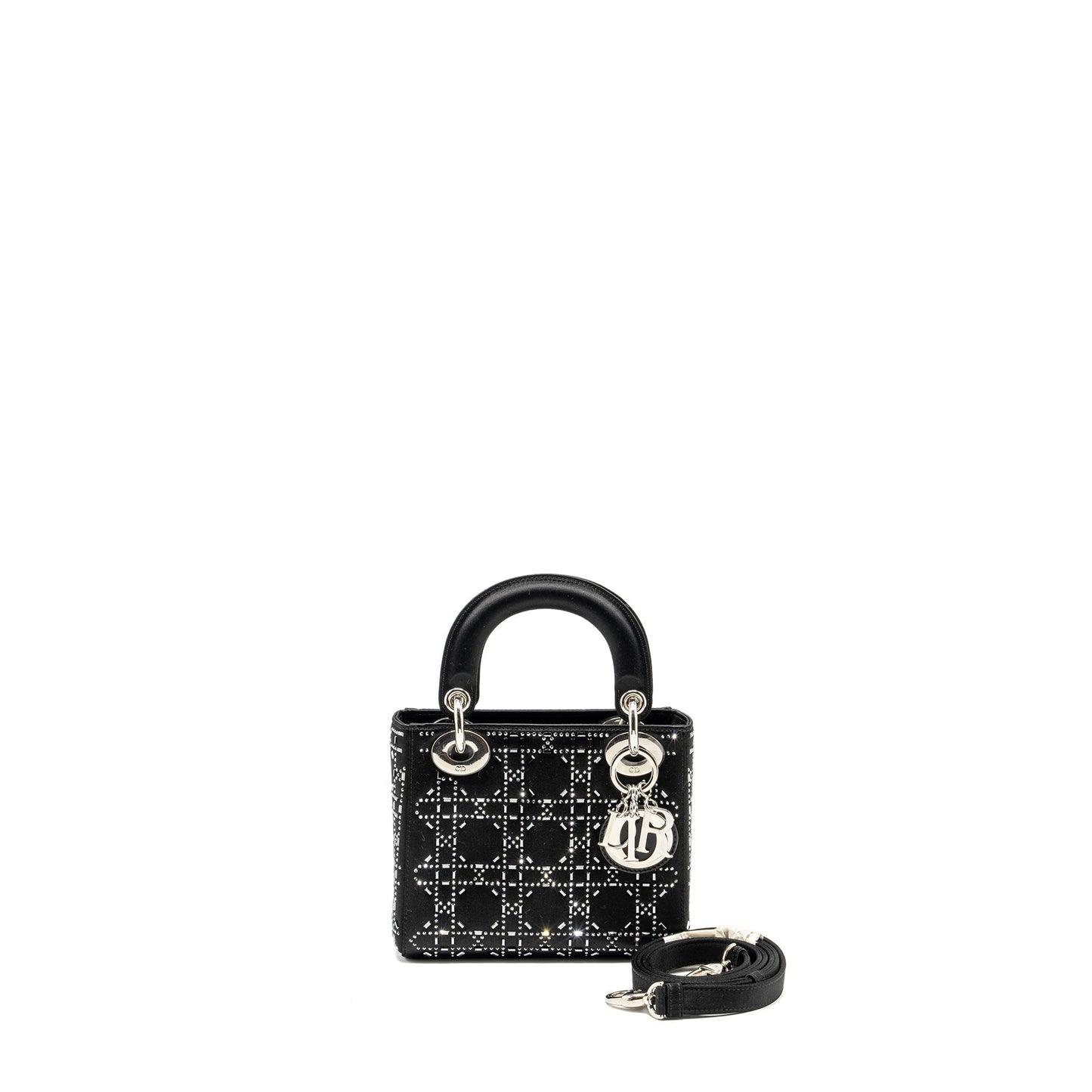 Luxury Dior Mini Lady Luxury Dior Stain Crystal Black SHW