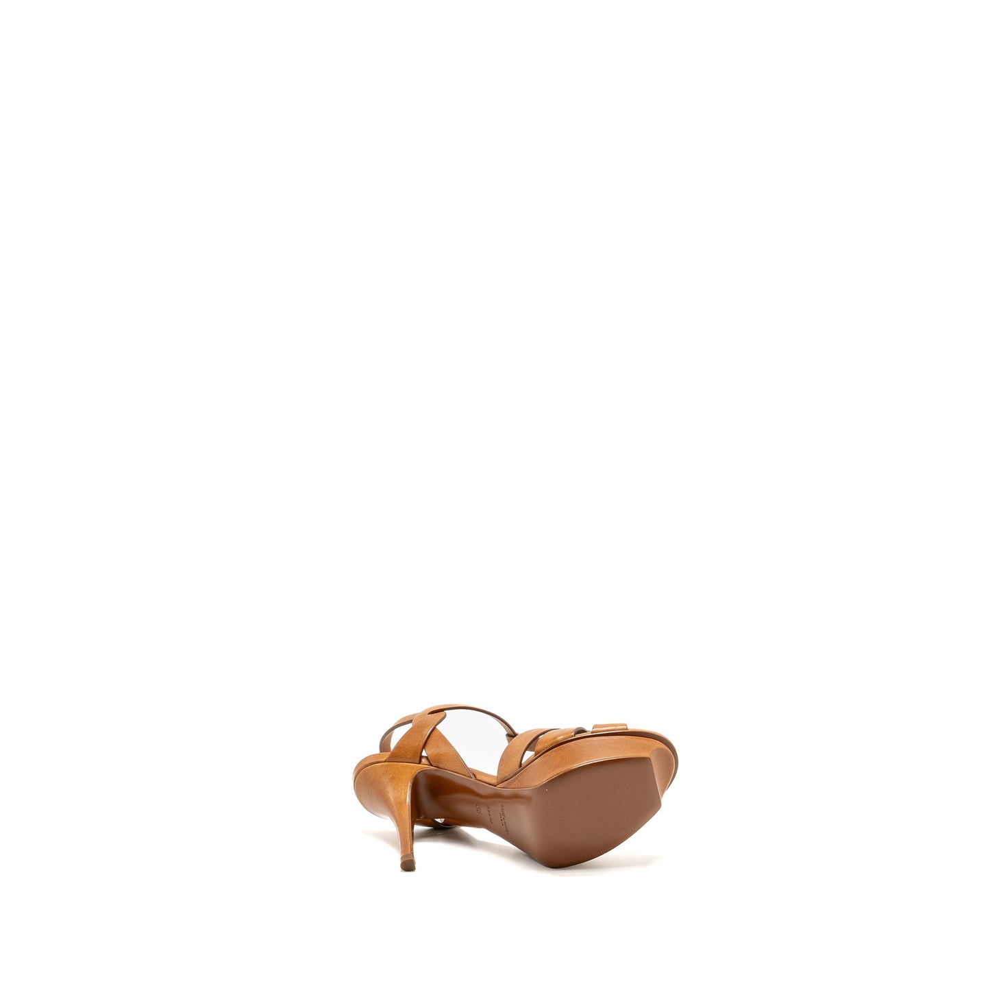 Saint Laurent size 36 tribute platform sandals calfskin brown