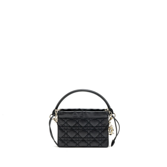 Luxury Dior milly crossbody bag lambskin black LGHW