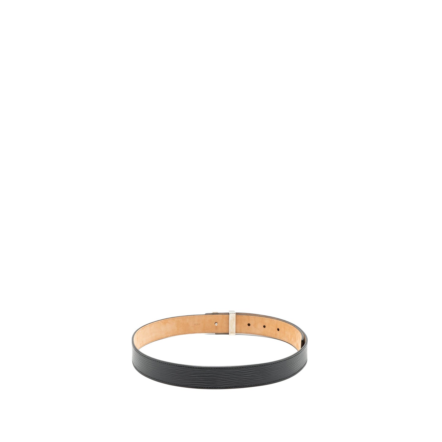 Louis Vuitton size 80 initials 30mm belt epi black SHW