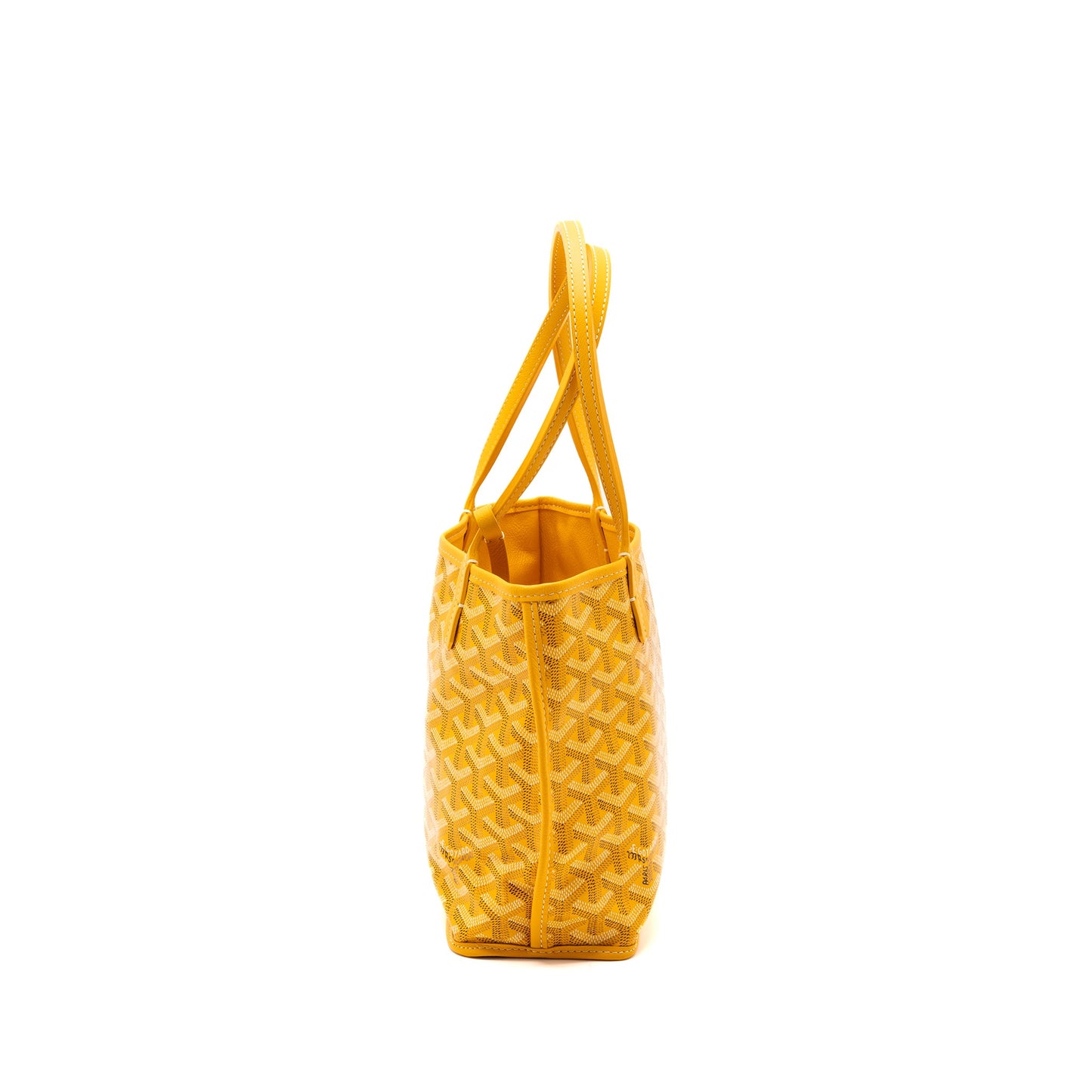 Goyard mini Anjou tote bag canvas / calfskin yellow SHW