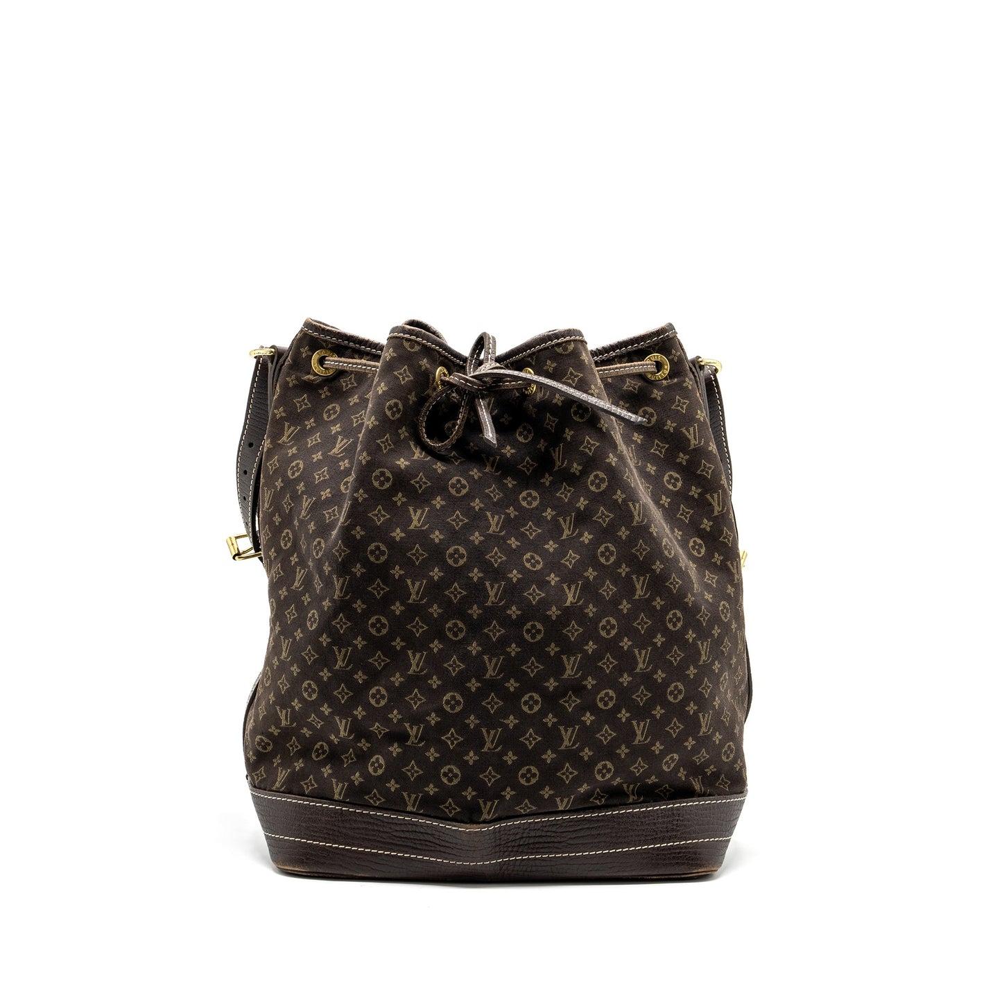 Louis Vuitton Lin Noe Bag Fabric/Leather EBENE GHW