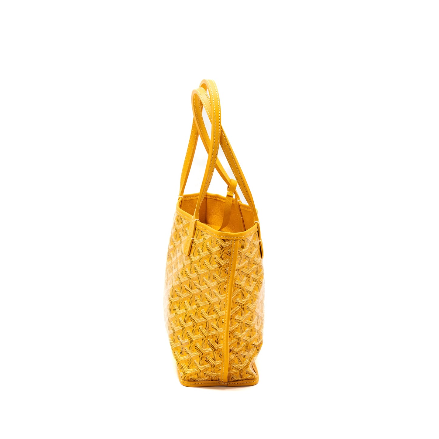 Goyard mini Anjou tote bag canvas / calfskin yellow SHW