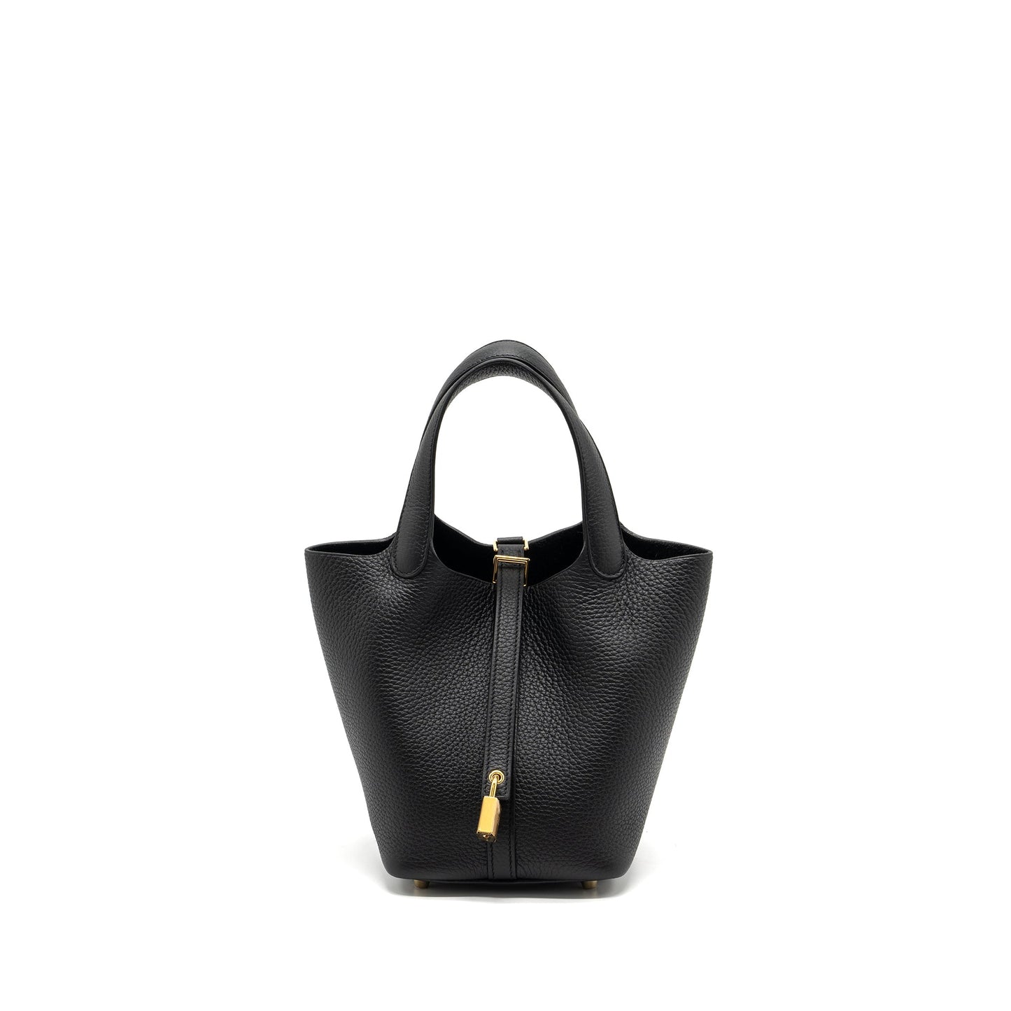 Hermers Picotin 18 Lock Bag Clemence Black GHW Stamp B
