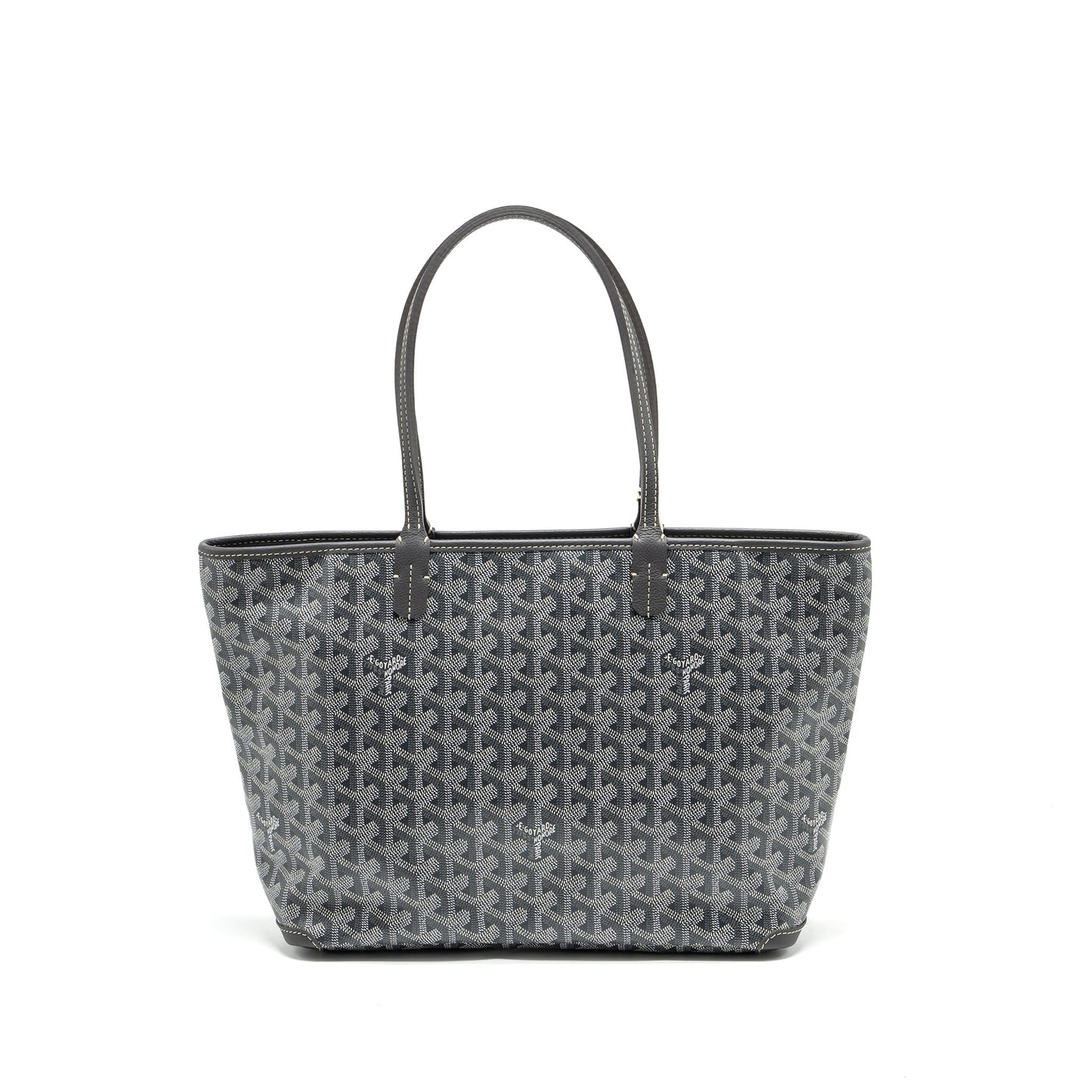 Goyard Artois Tote Bag Goyardline Canvas/Calfskin Grey SHW