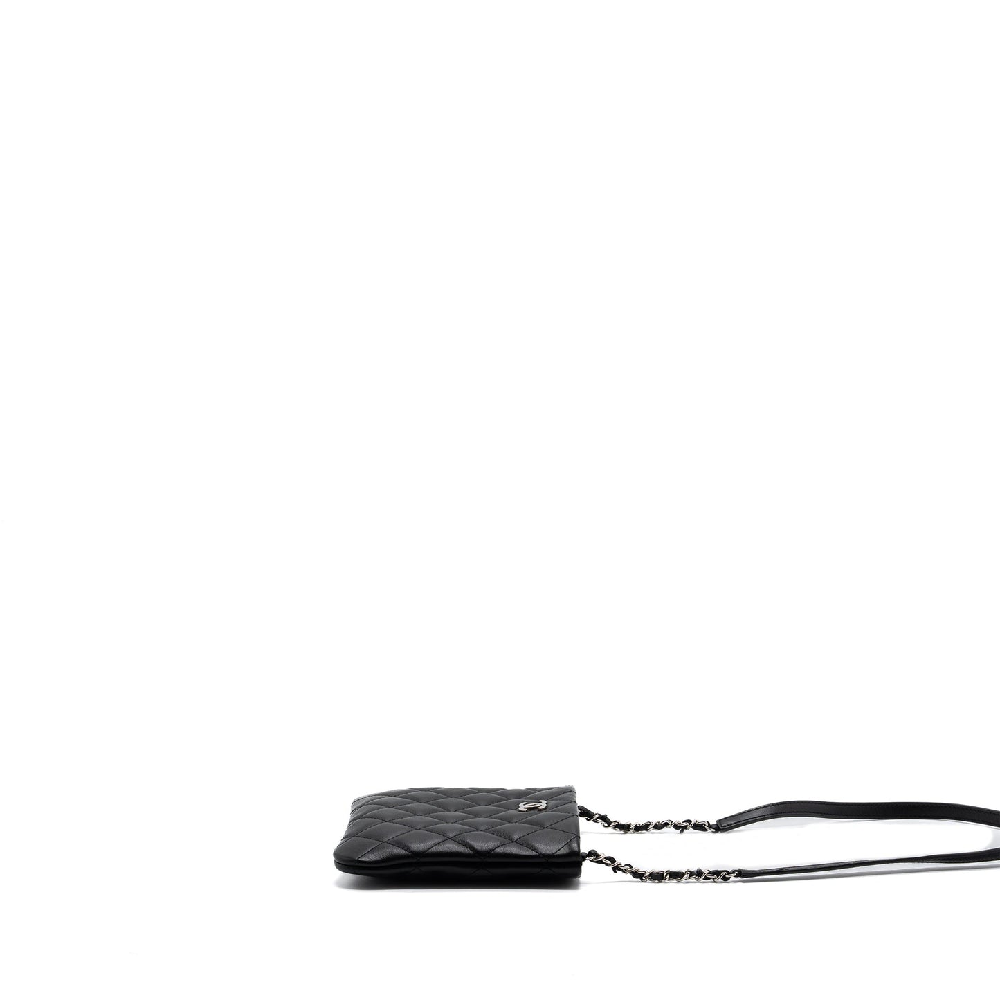 CHANEL SHOULDER BAG LAMBSKIN BLACK SHW