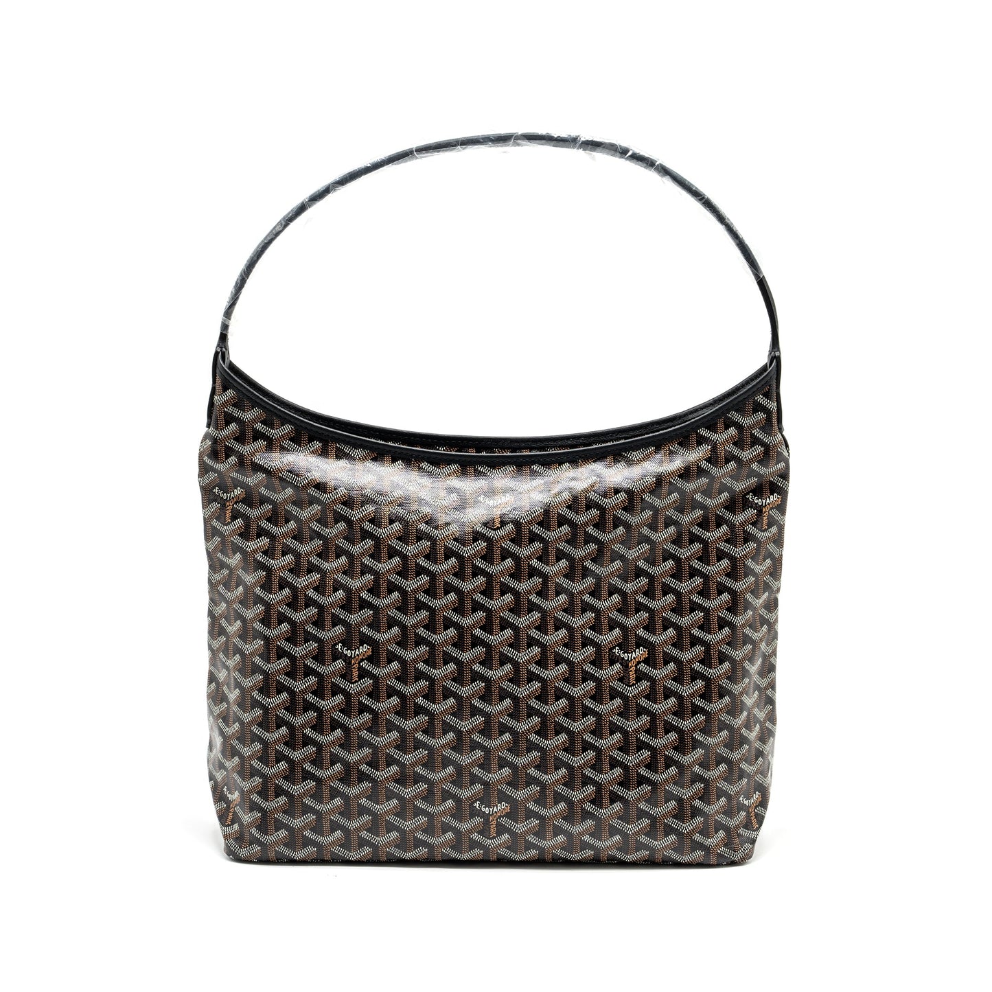 Goyard Boheme Hobo Bag Goyardline Canvas / Calfskin Black SHW